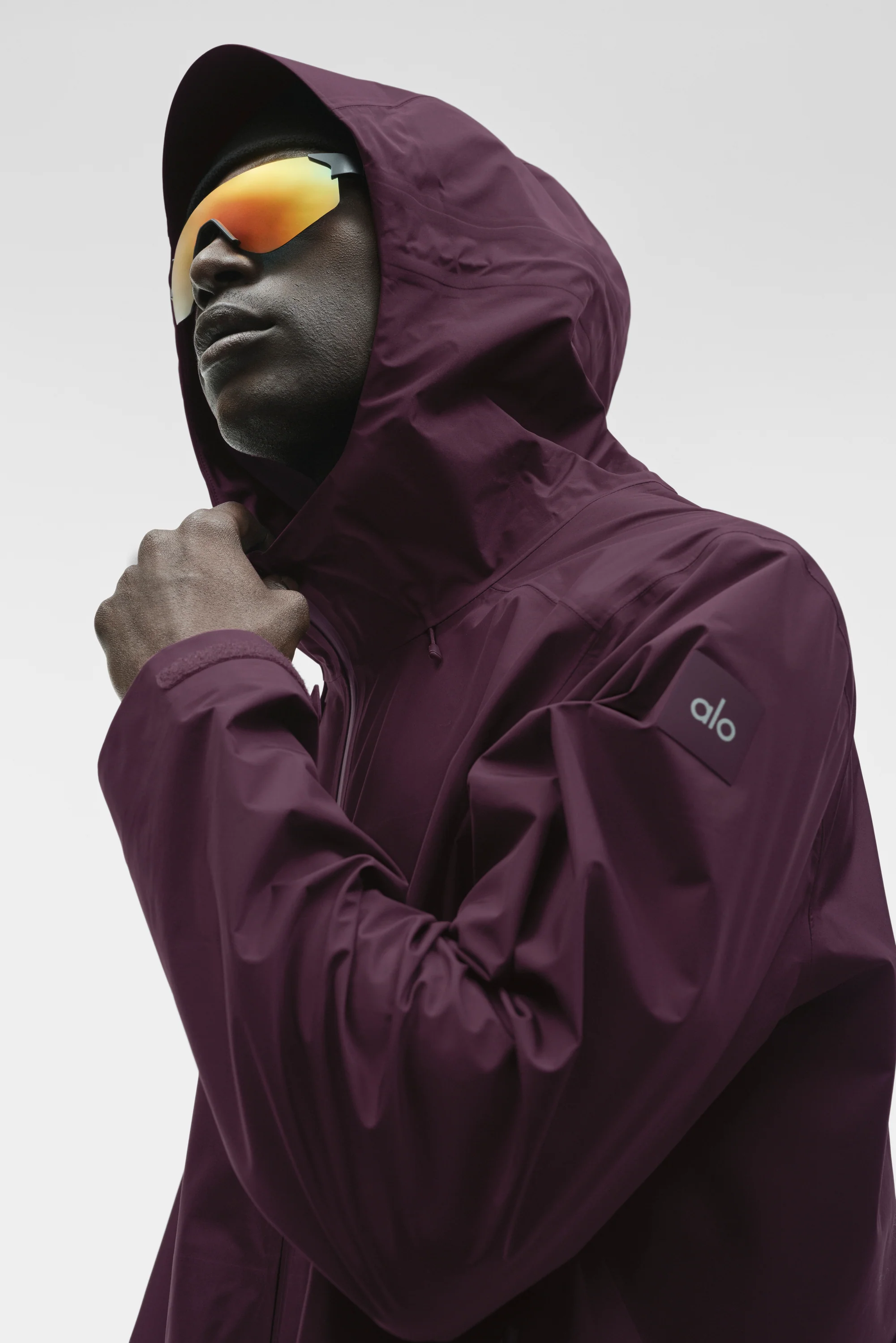 Alpha Shell Jacket in Rich Bordeaux with Waterproof Zippers