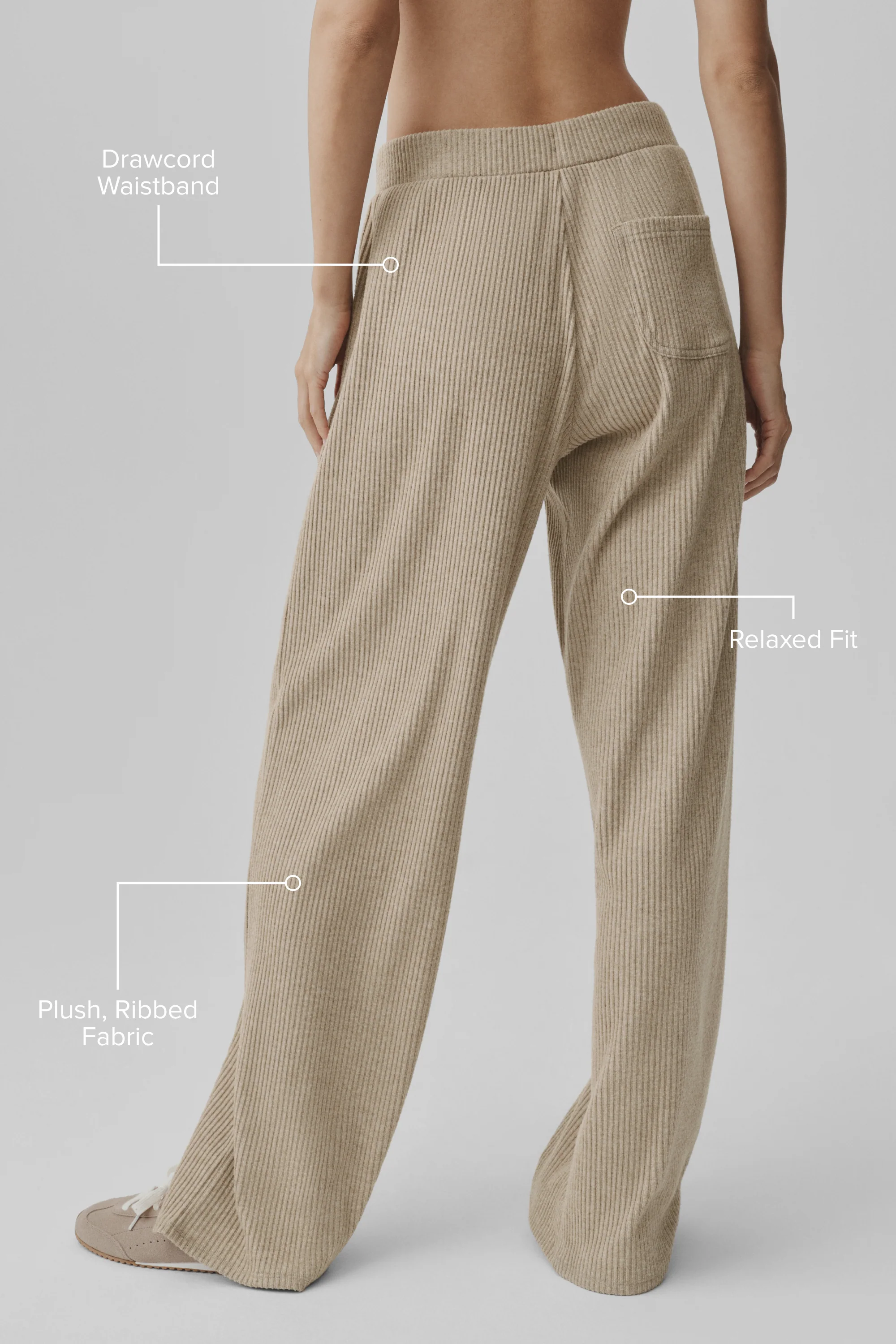 Muse Wide-Leg-Hose in Gravel Heather für Damen