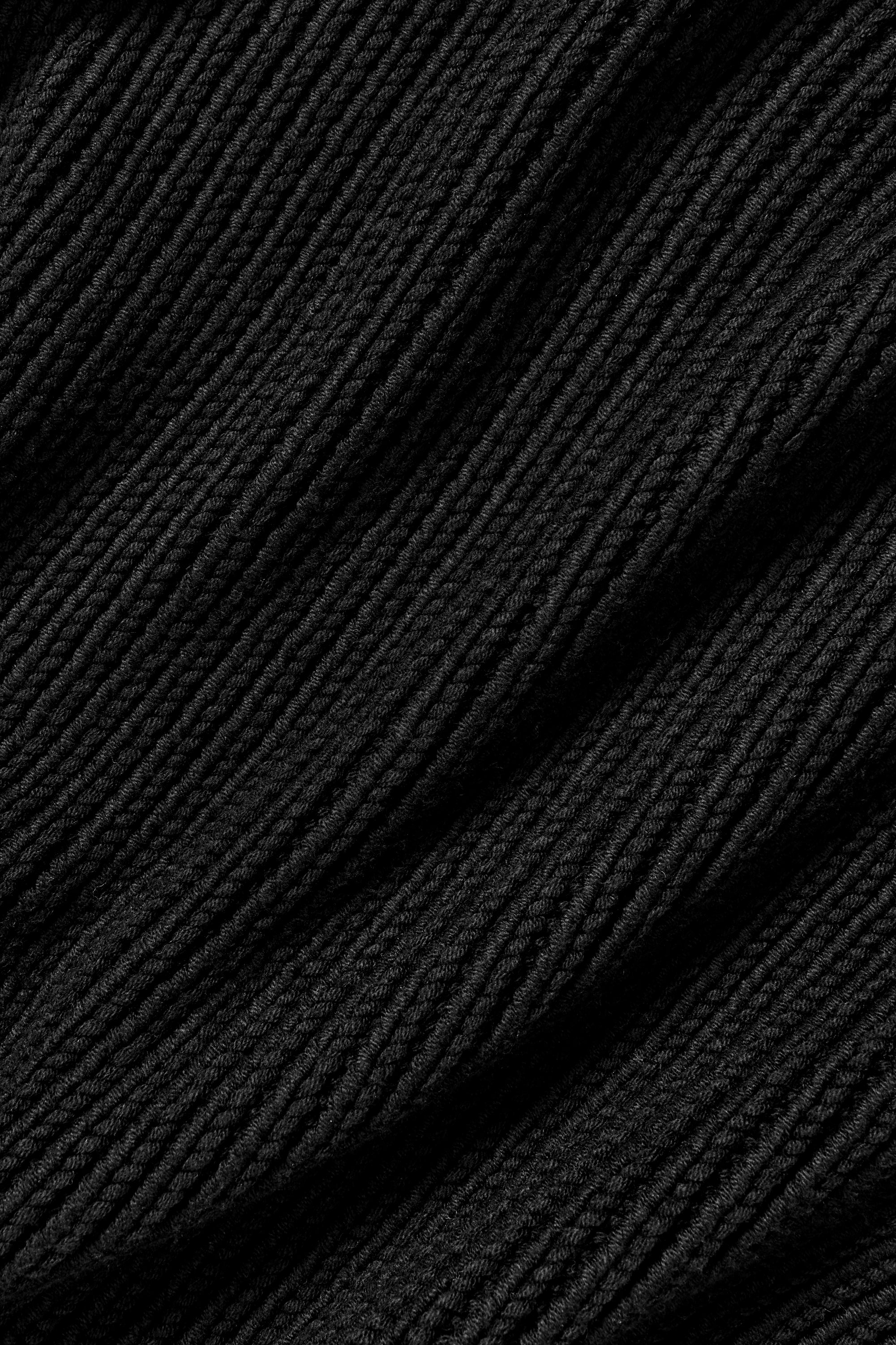 Chunky Knit Rewind Hoodie in Black for Men