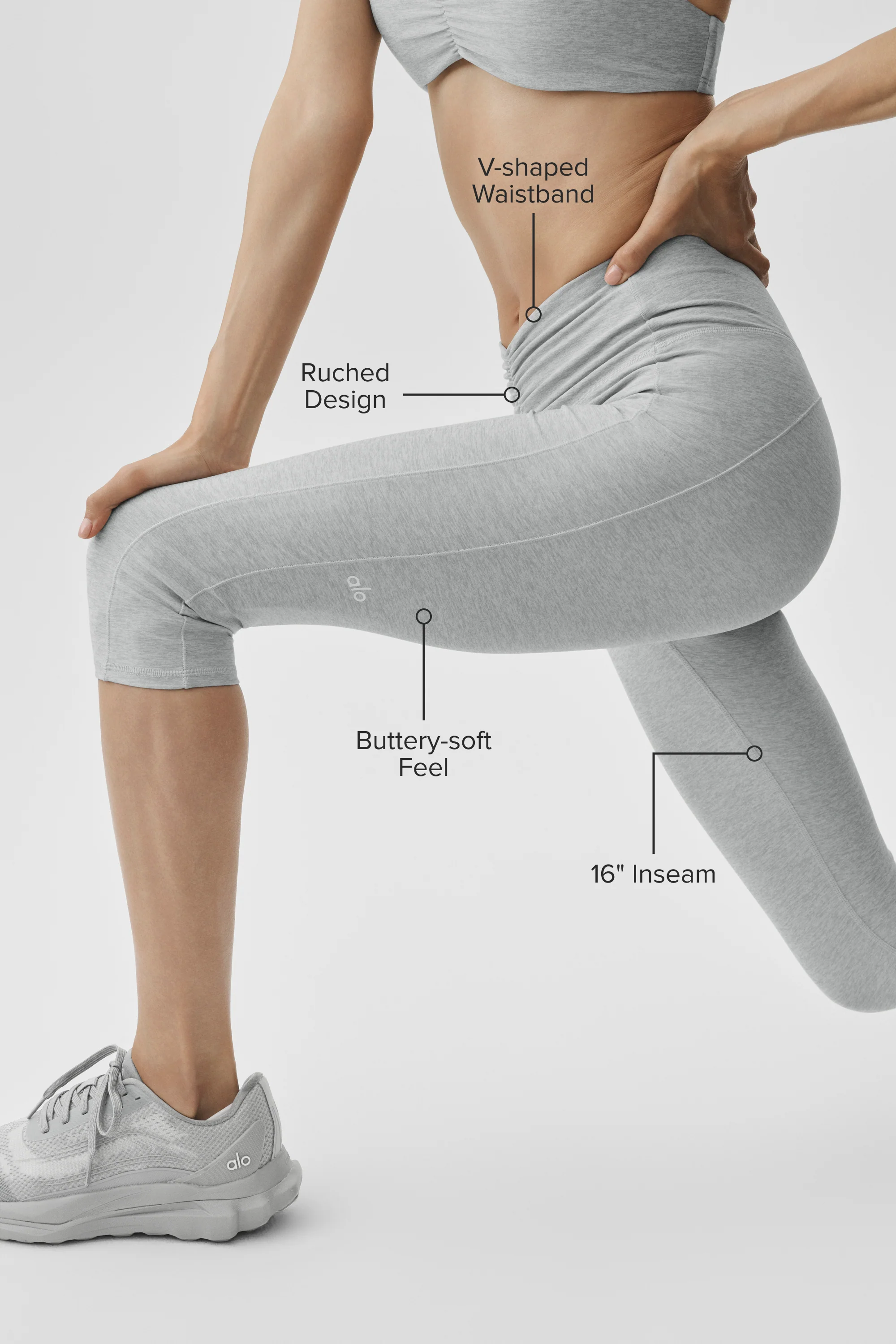 Alosoft High-Waist Intuition Capri in Vintage Athletic Heather
