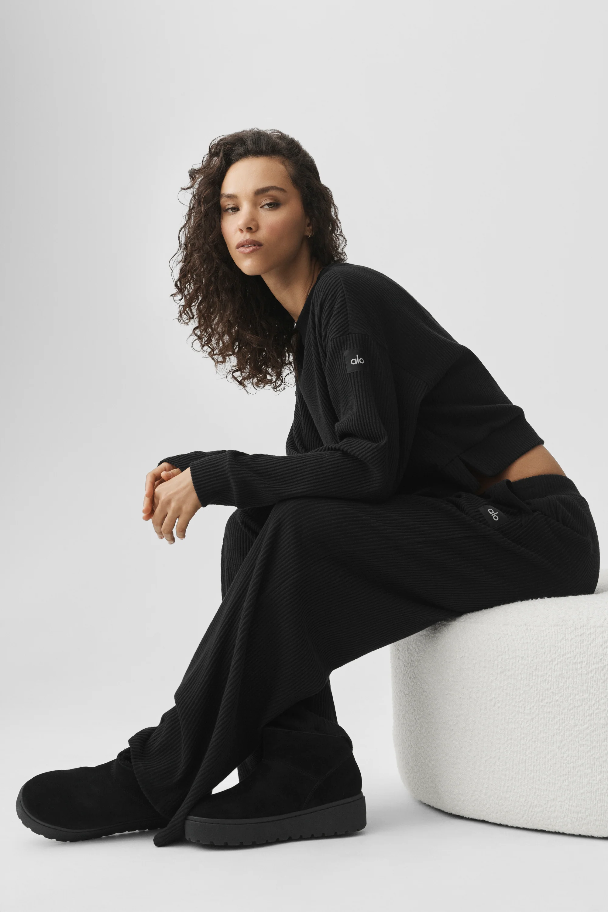High-Rise Muse Wide Leg Bukser i Sort