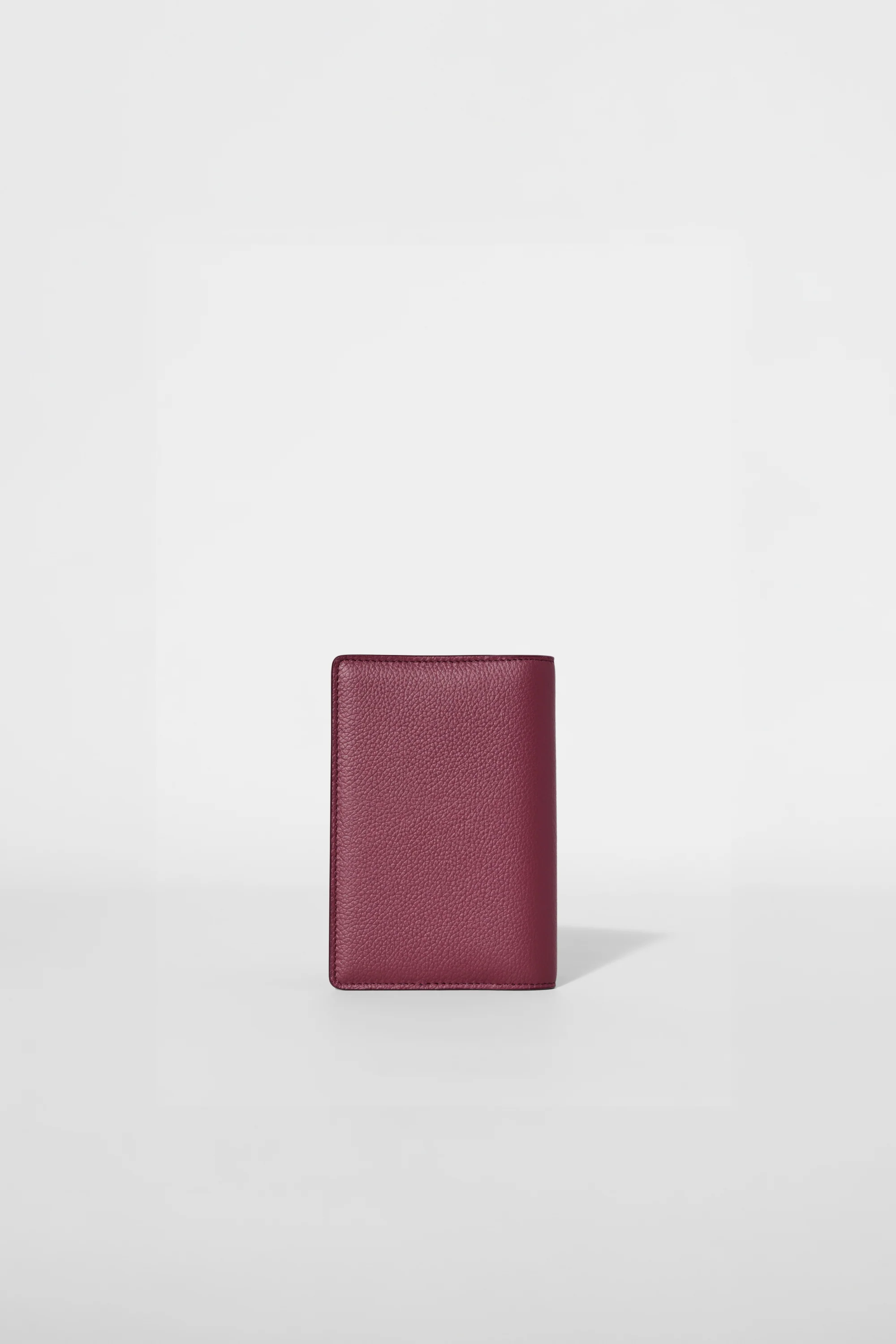 Passport Cover in Bordeaux Leather with Card and Ticket Pockets