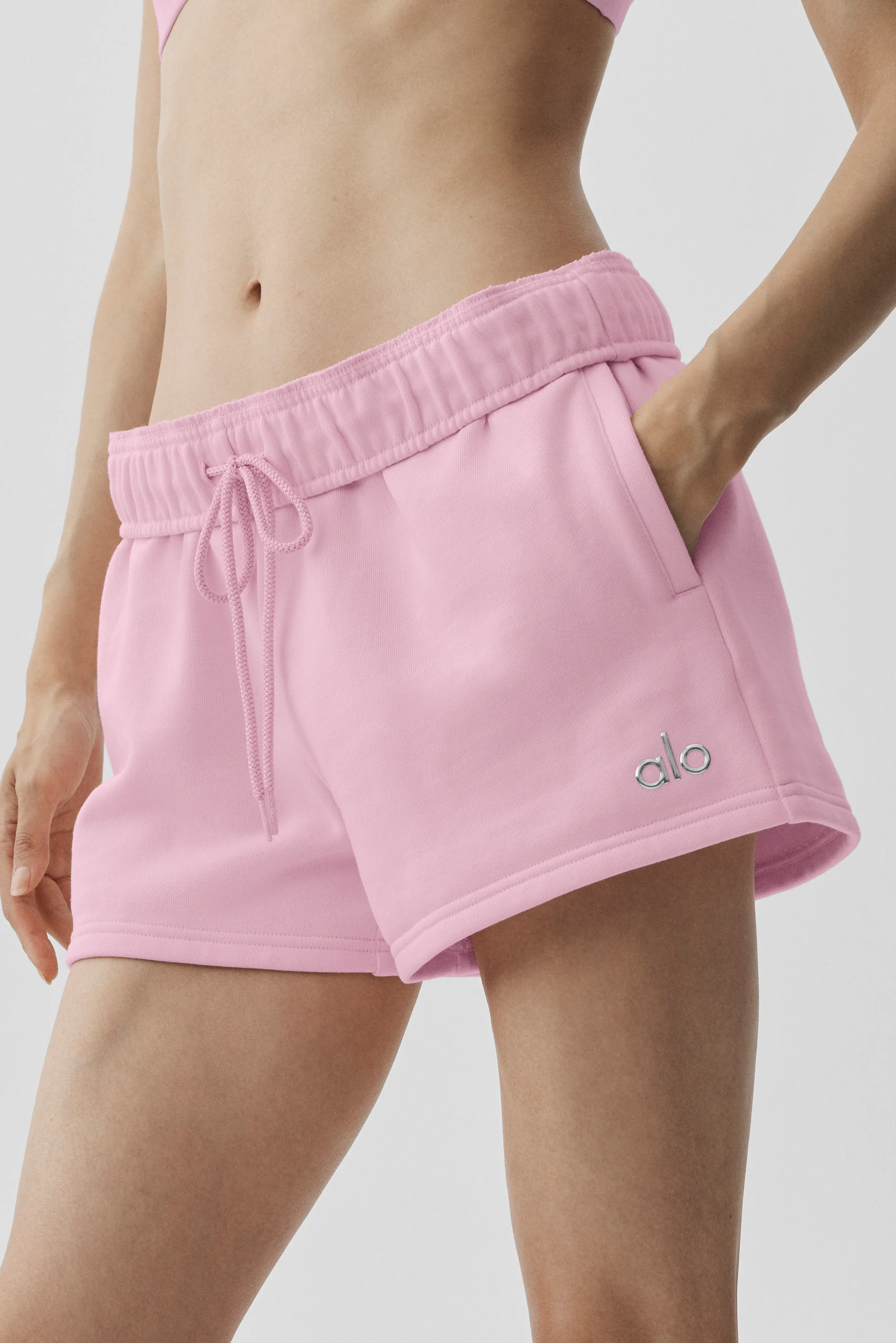 Pantaloncini corti Accolade in French Terry rosa marshmallow stile lounge