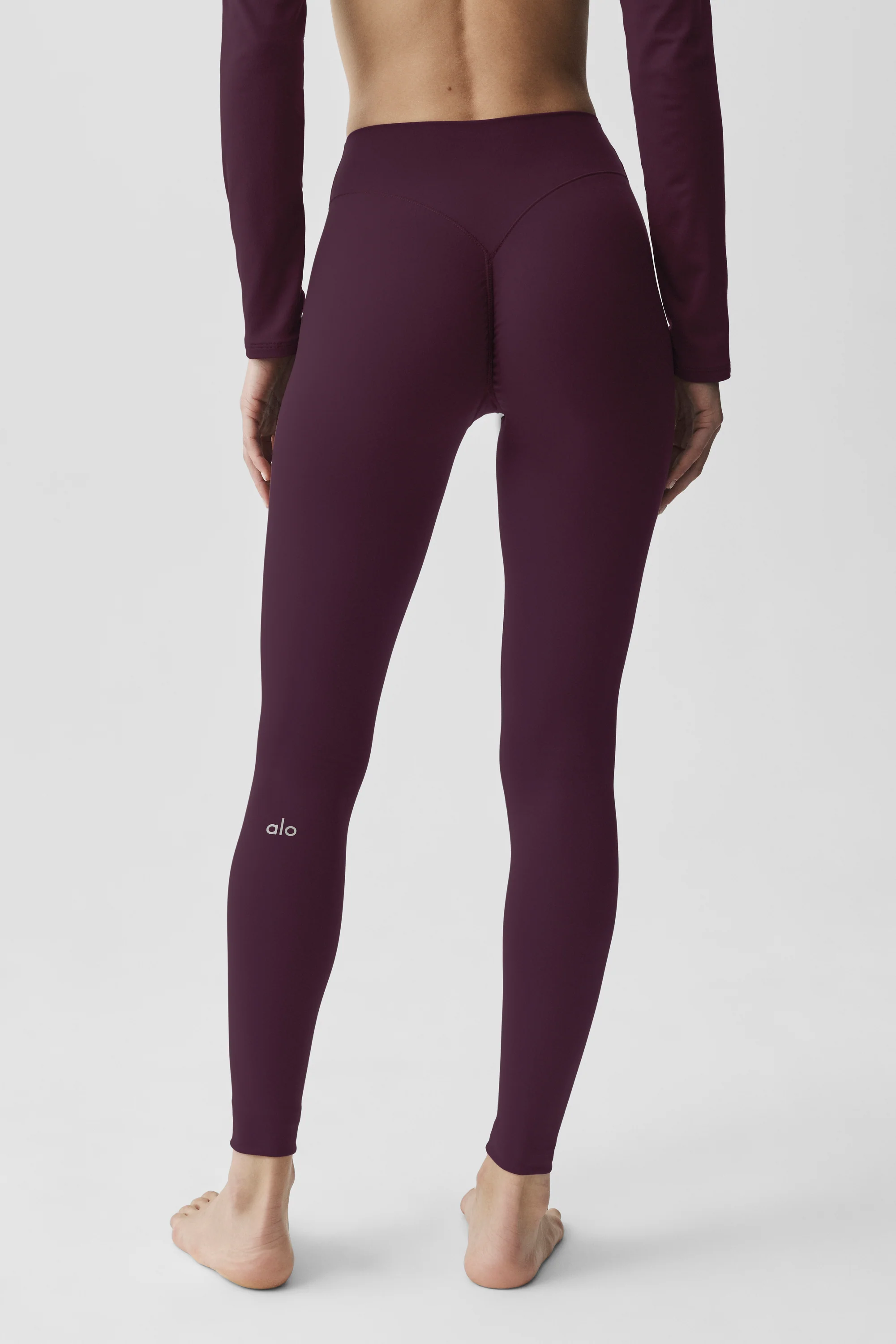 ALO Softsculpt Define Legging with Hidden Scrunch in Rich Bordeaux