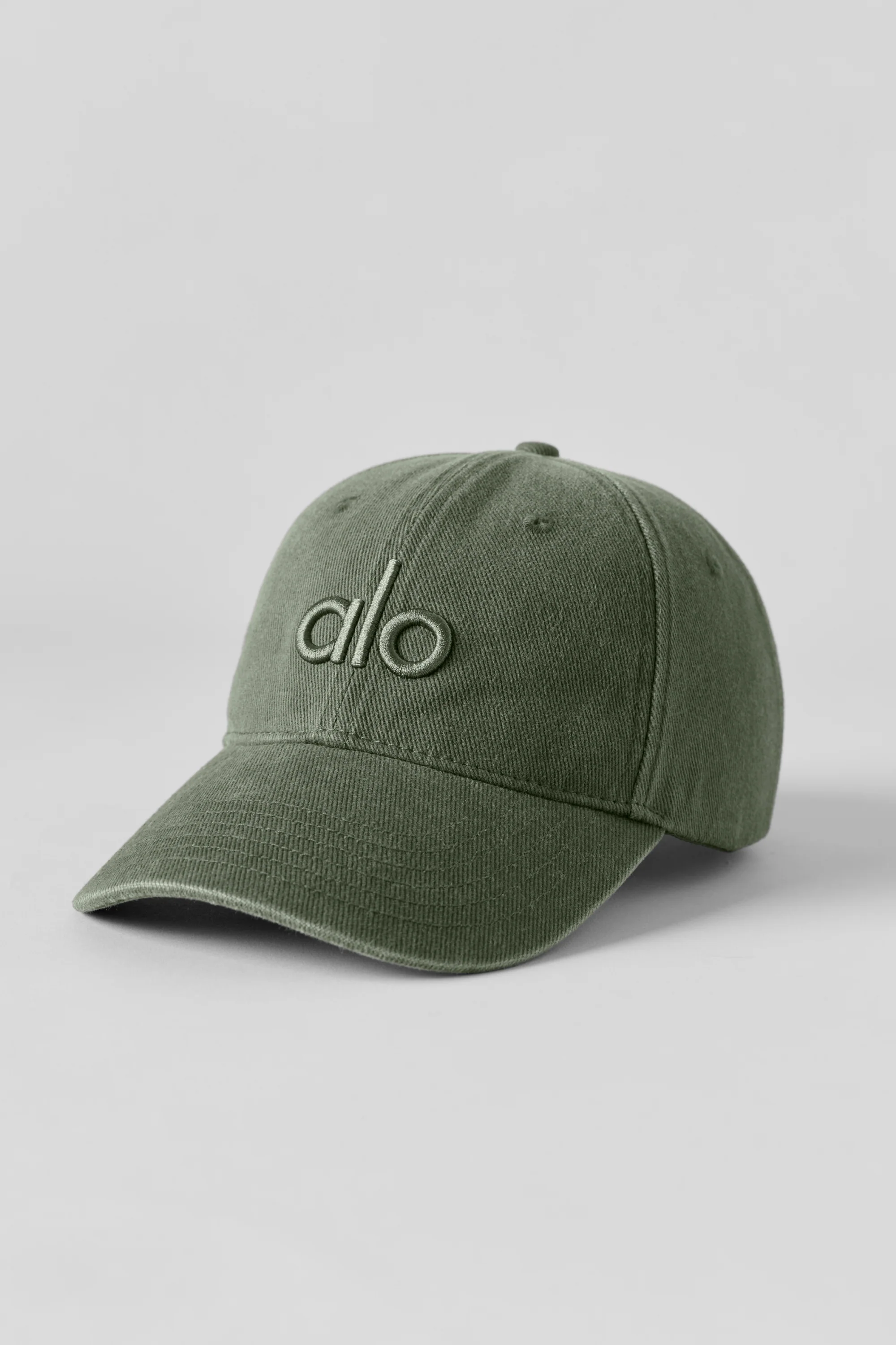 Washed Off-Duty Cap in Bamboo Green Wash
