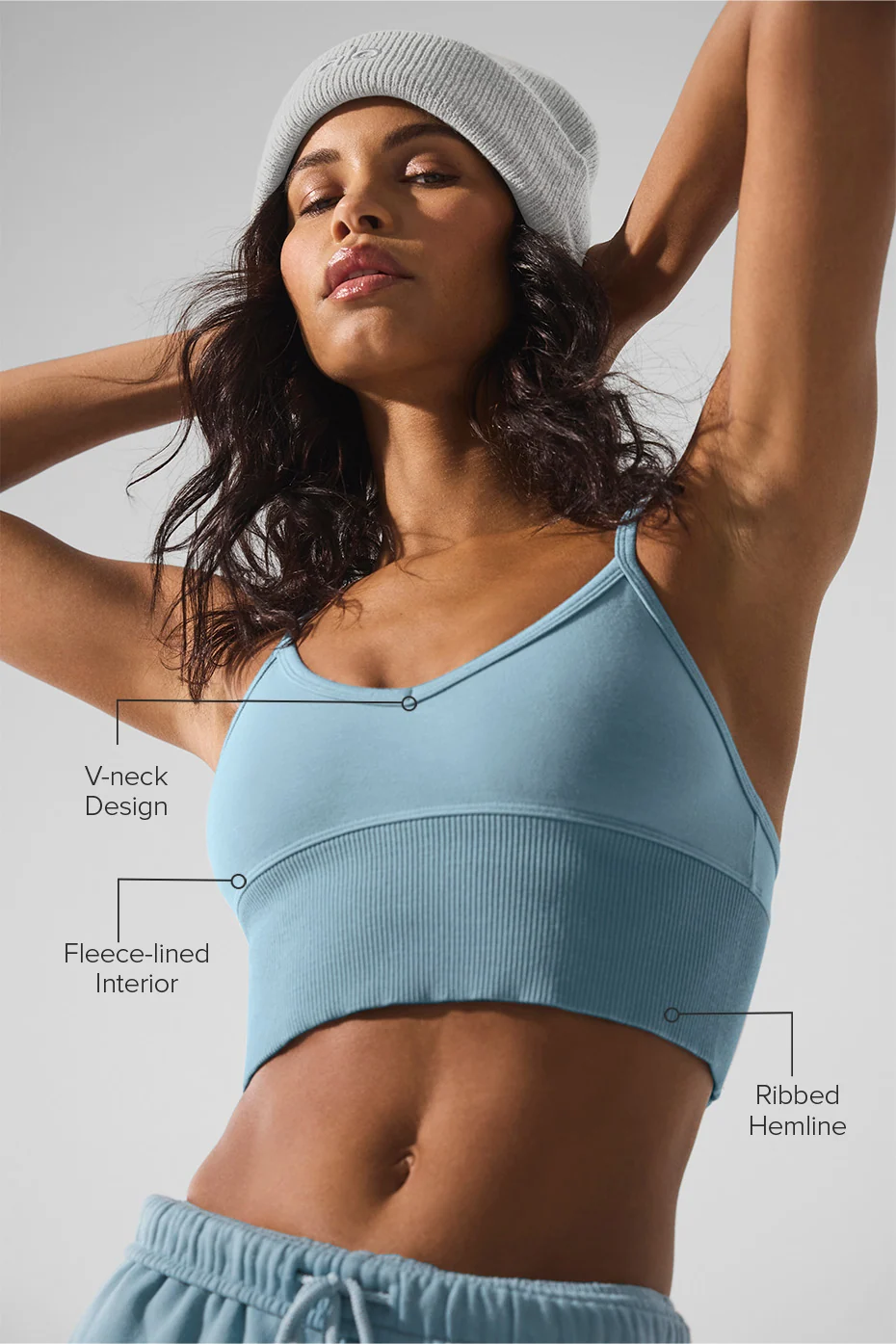 Top Seamless Winter Warm Plush Delight - Celestial Blue