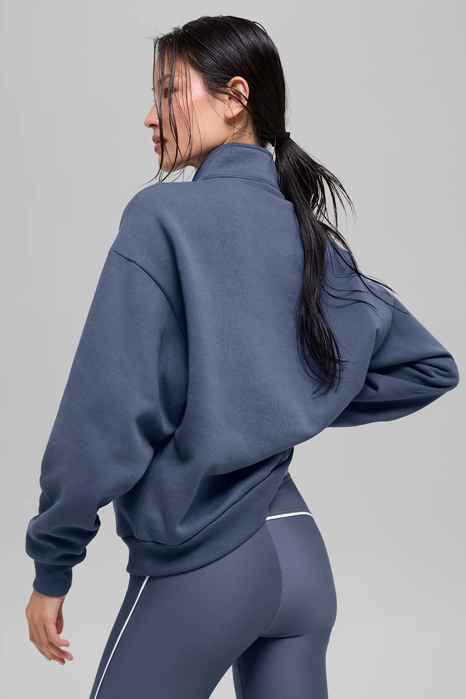 Accolade 1/4 Zip Pullover in Bluestone for Women's Loungewear