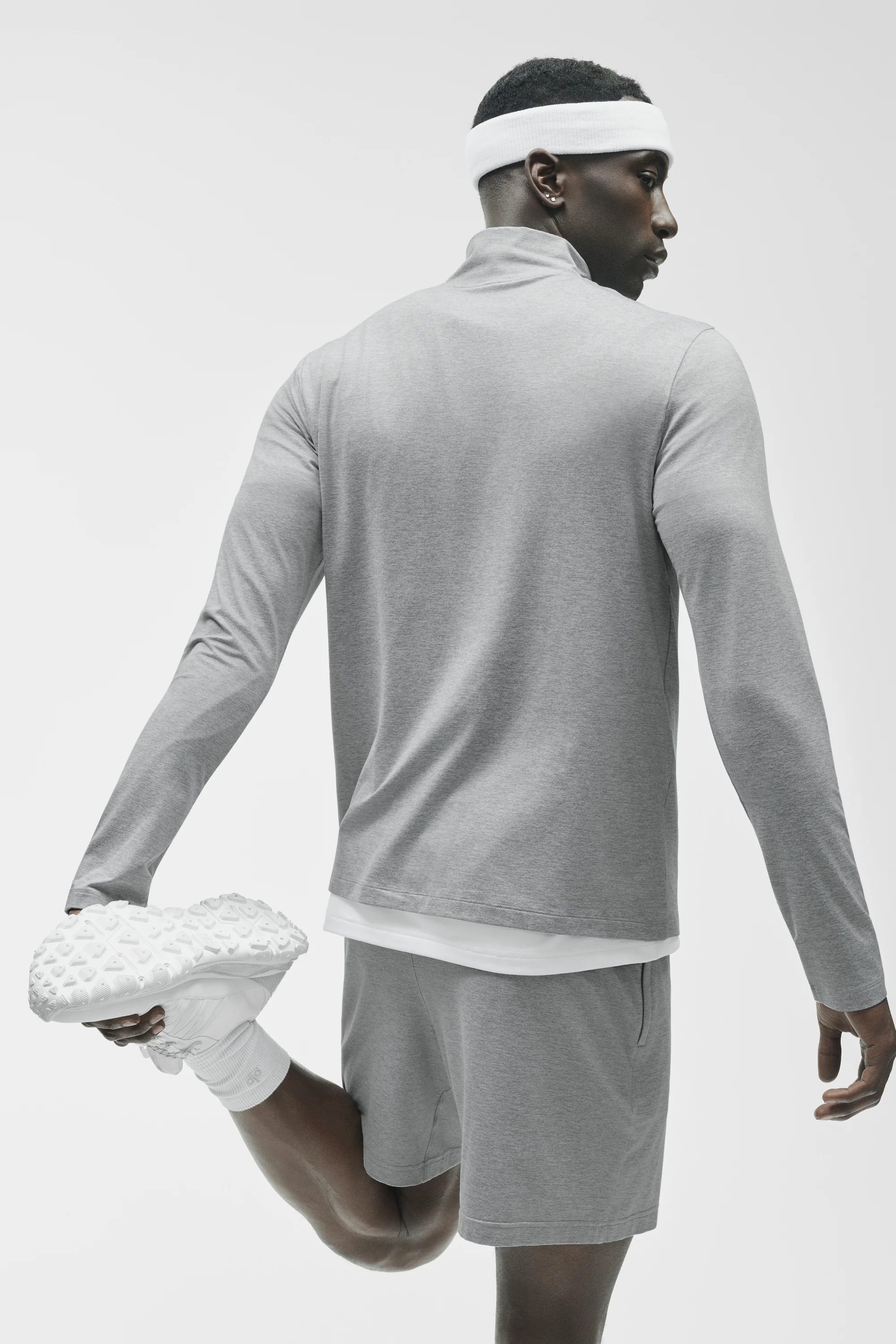Conquer 1/4 Zip Reform Long Sleeve Top in Vintage Athletic Heather