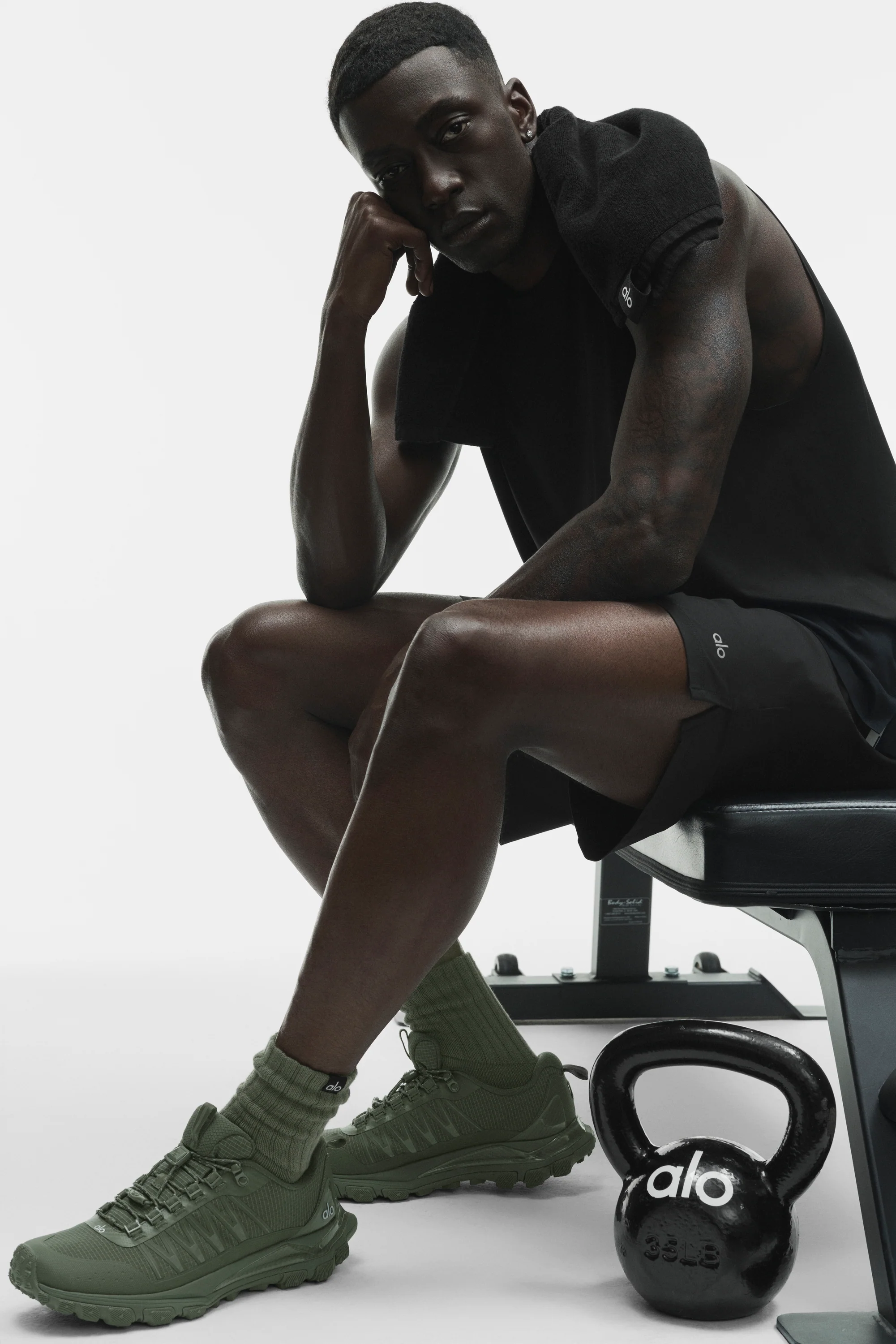 Unisex Half-Crew Scrunch Sock in Bamboo Green