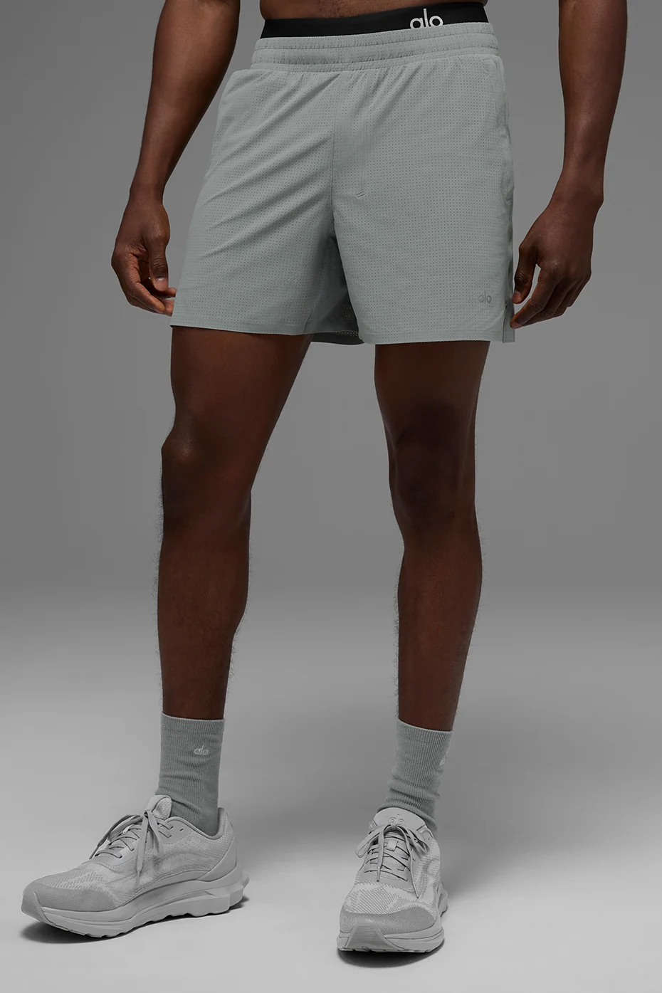 Traction Running Short 5 Inch in Lunar Grey for Men