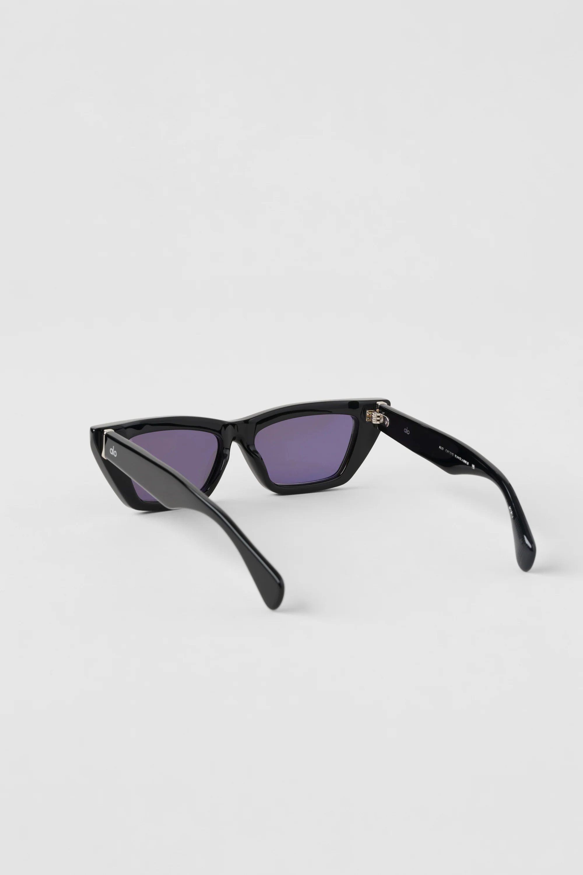 ALO Cat Eye Sunglasses in Black Acetate with Grey Lenses