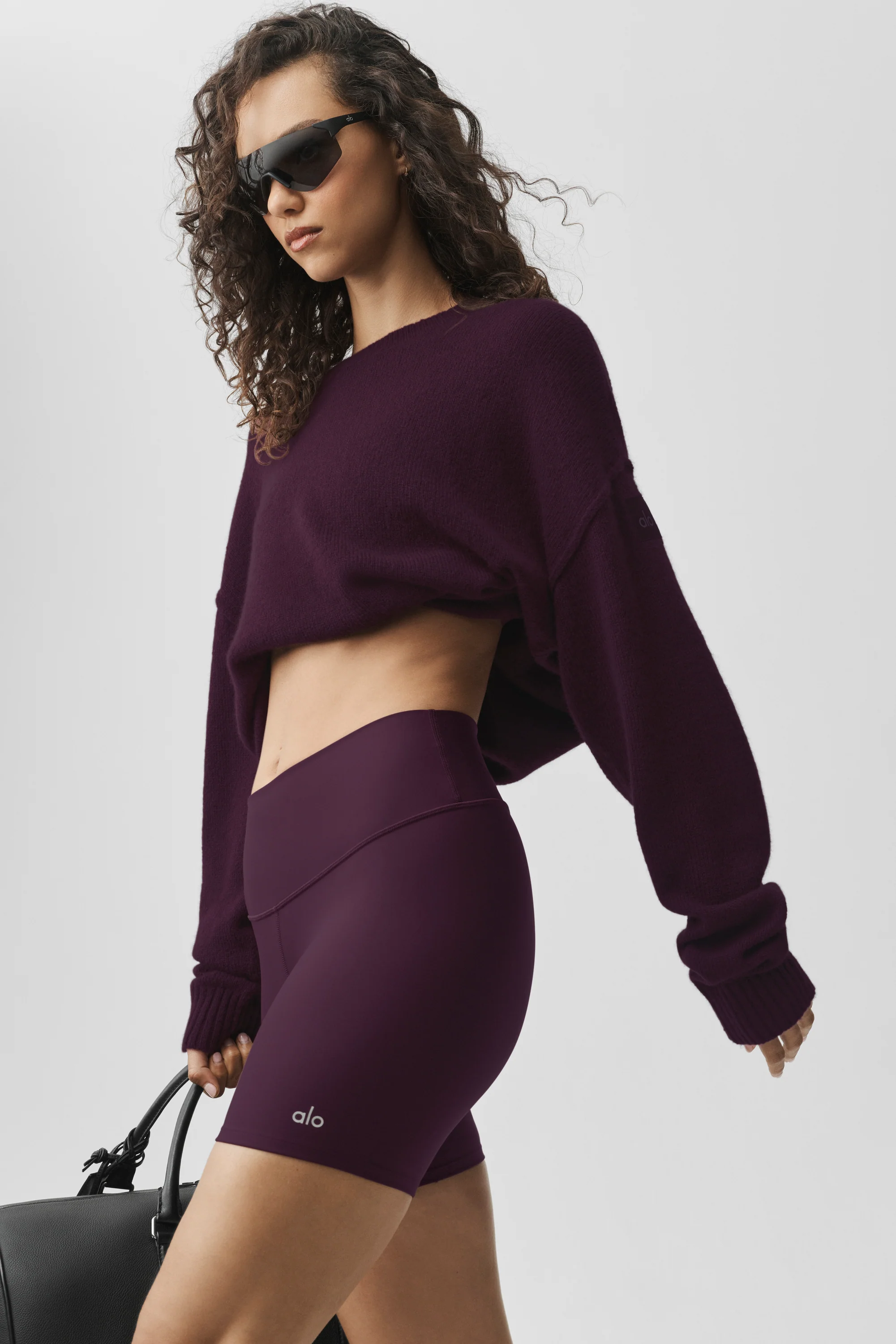 Wool Cashmere New Class Crewneck Sweater, Unisex Fit, Rich Bordeaux