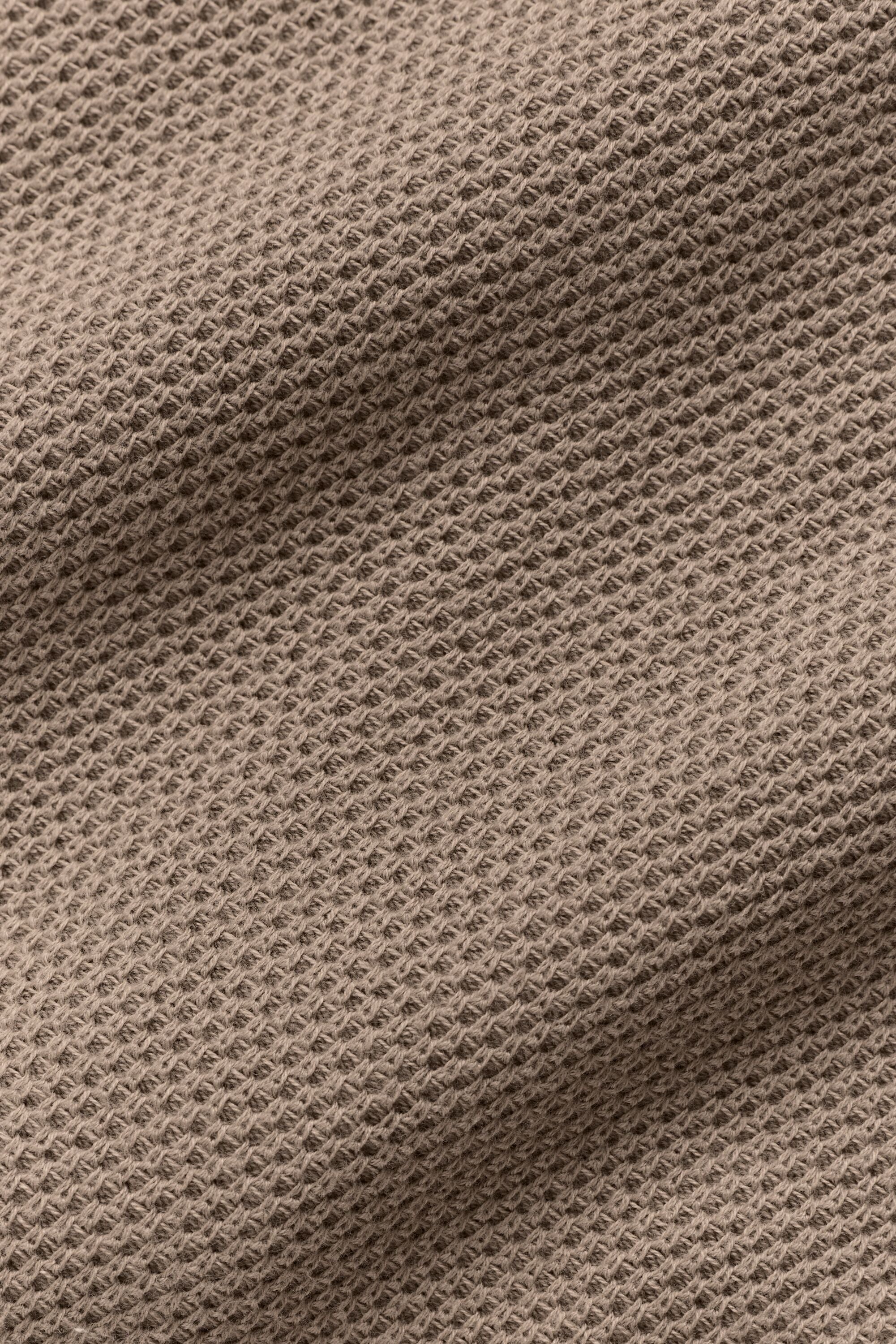 Chemise boutonnée à manches courtes en maille pull Sports Club coloris Gravel