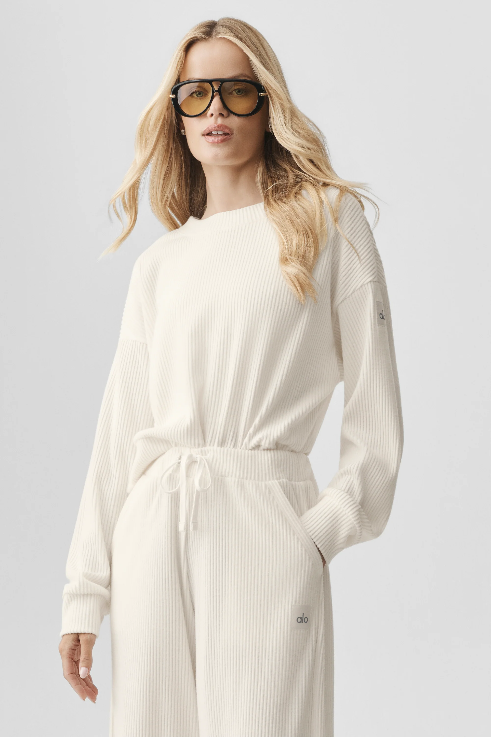 Muse Crew Neck Pullover in Ivory Ultra-Soft Knit