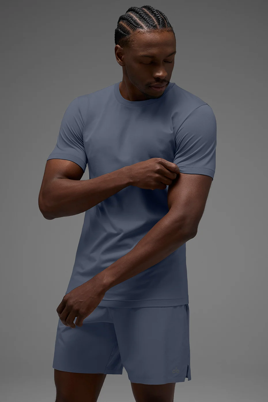 Conquer Reform Crewneck Short Sleeve Tee in Bluestone