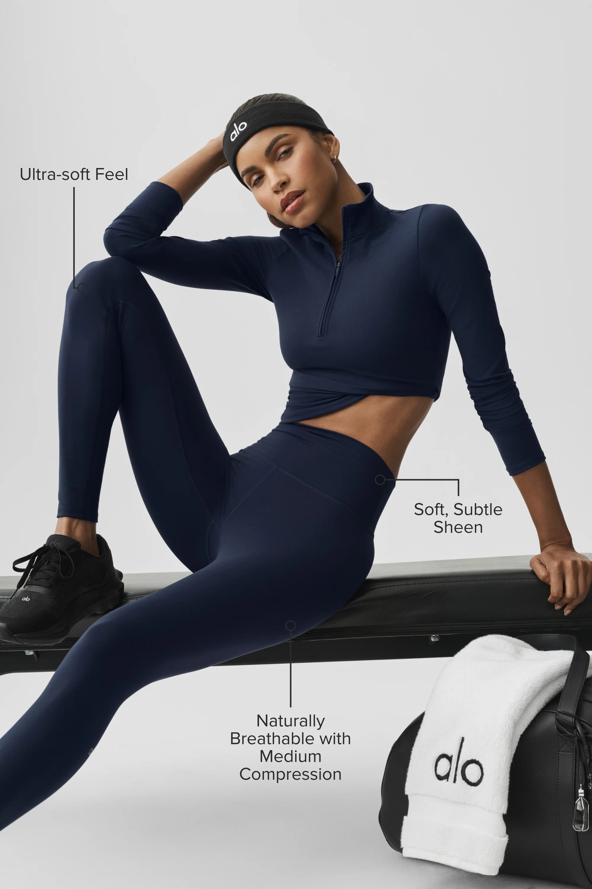 ALO Softsculpt High-Waist Legging in Navy