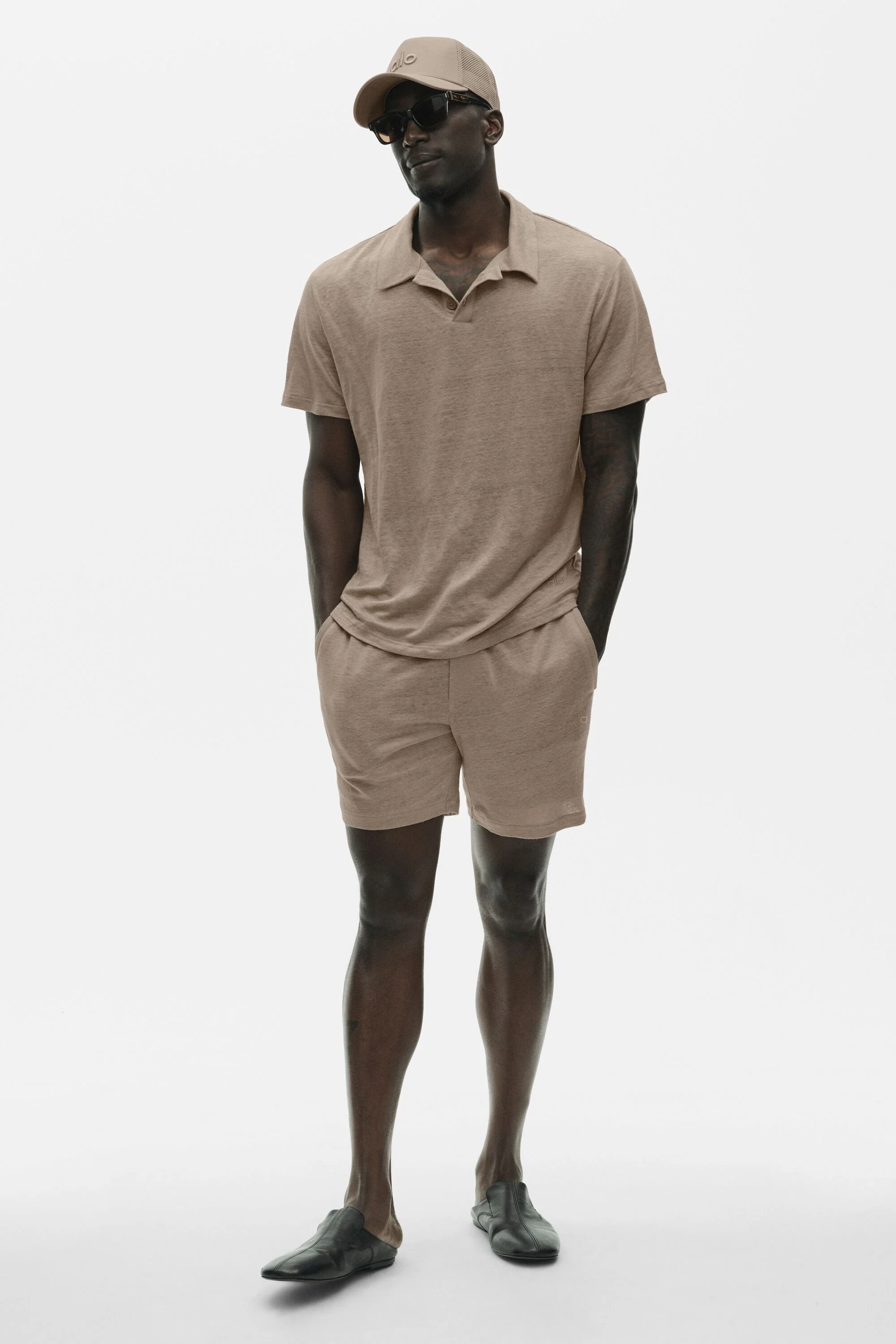 Pantaloncini corti costieri in lino jersey 7" - Gravel