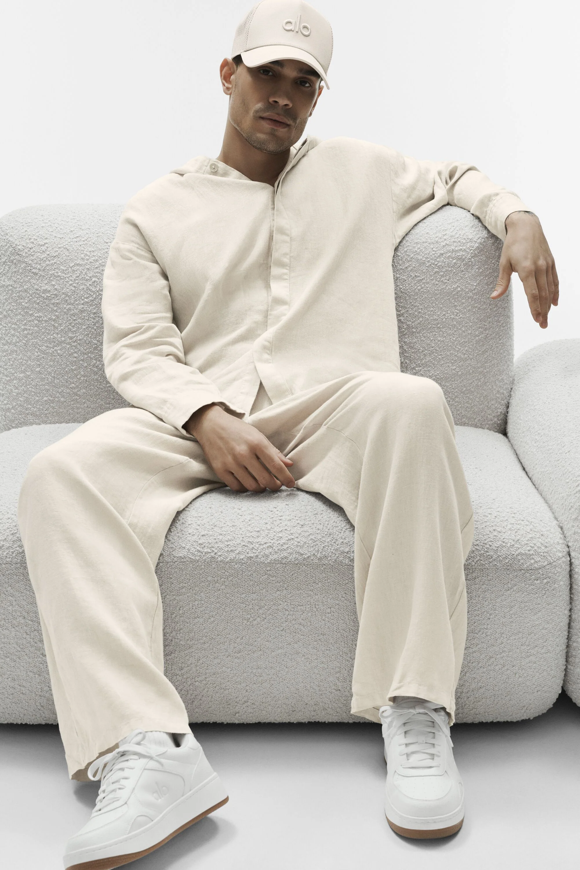 Linen Days Straight Leg Pant in Bone for Off-Duty Days