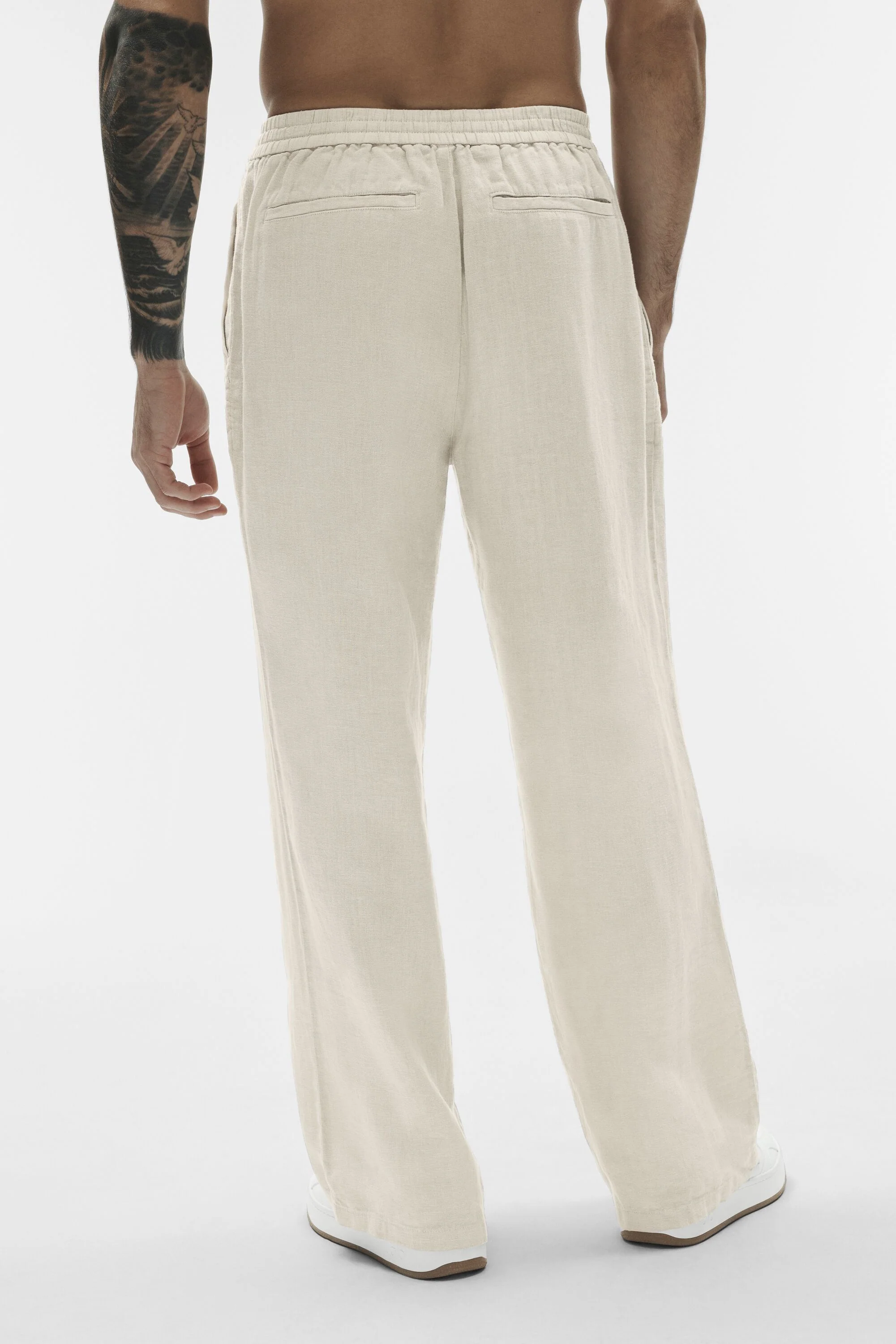 Linen Days Straight Leg Pant in Bone for Off-Duty Days