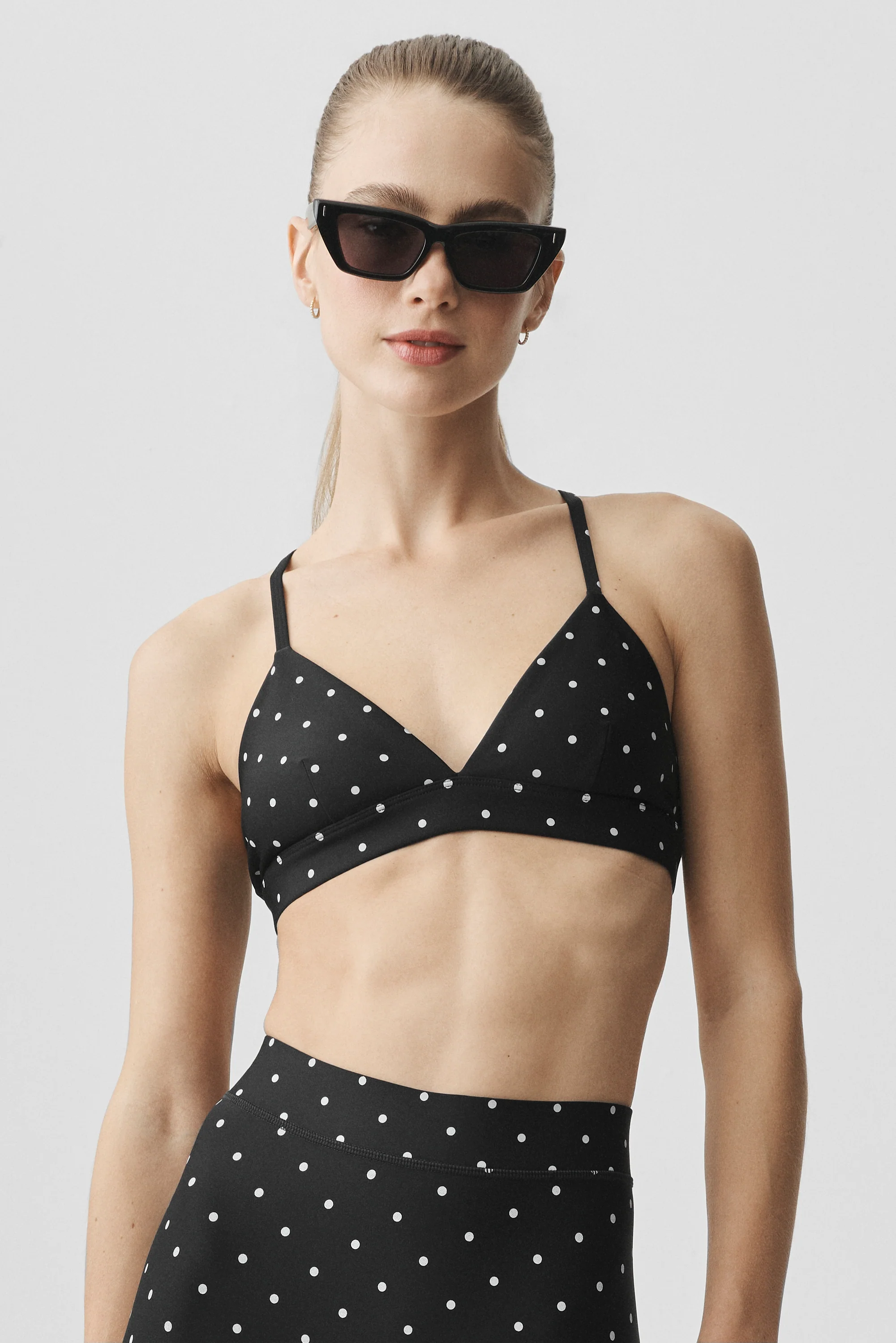 Airlift Polka Dot Splendor Bra in Black and White