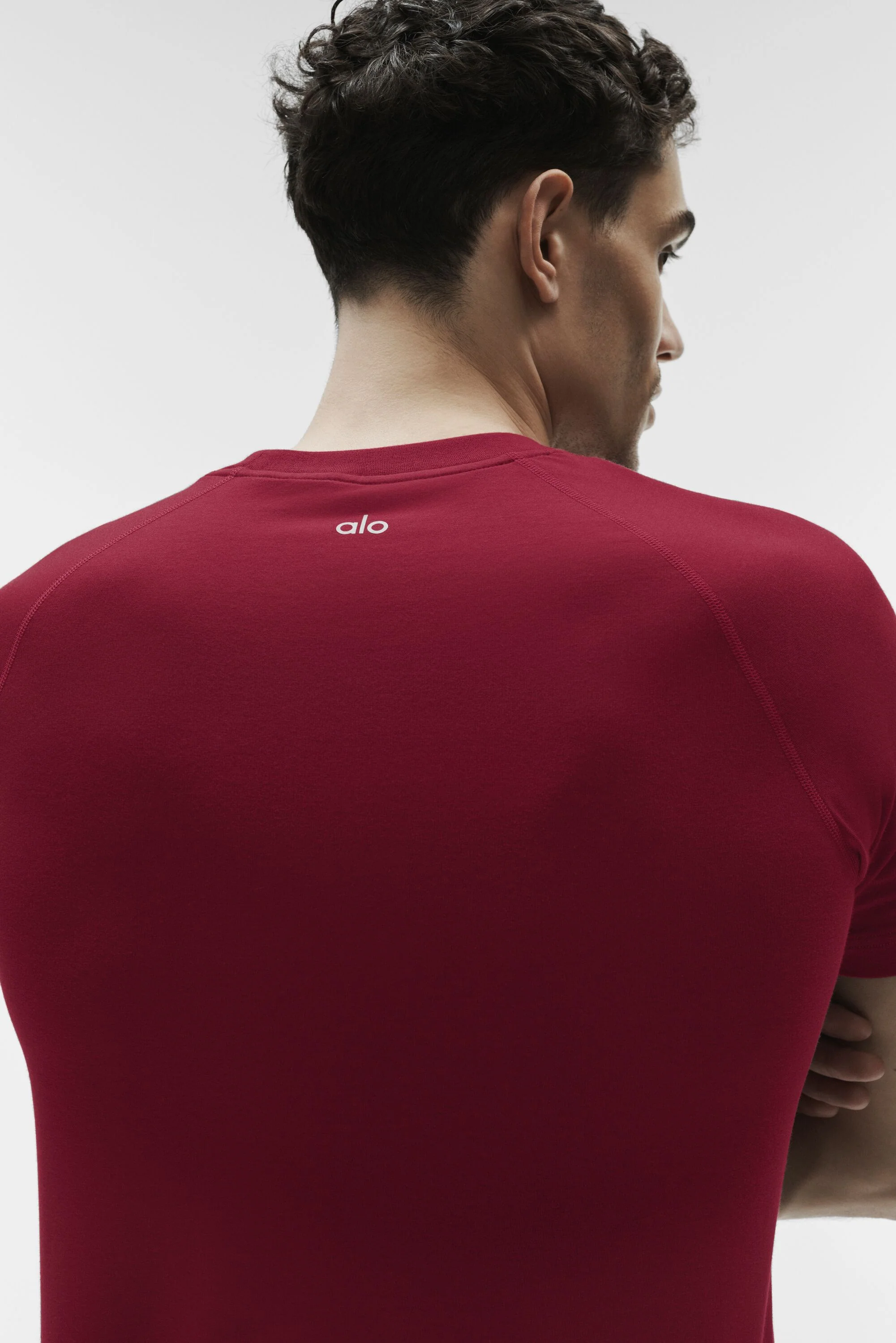 T-shirt manches courtes ALO Vapor Crewneck en Garnet