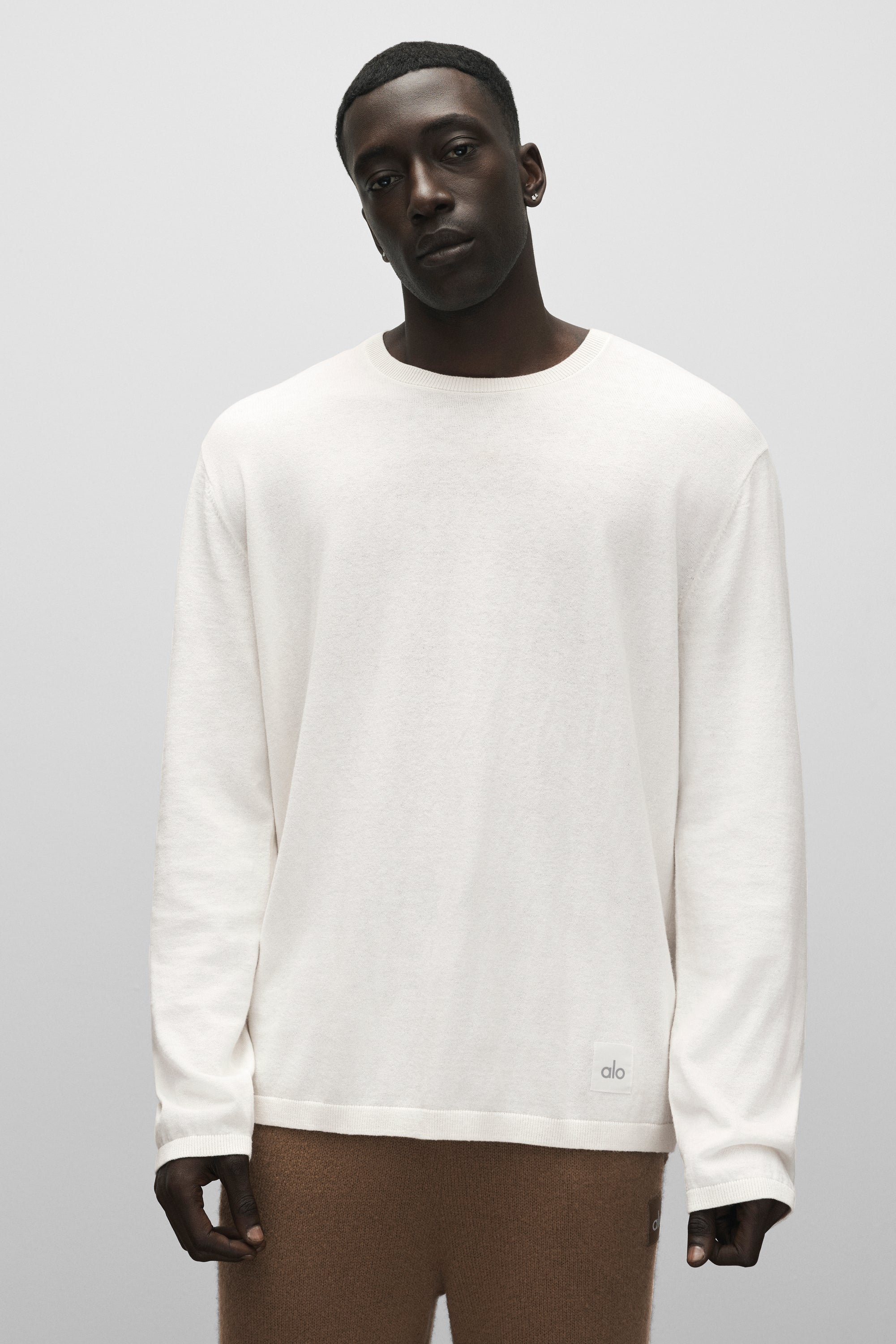 Cashmere Blend Ever Soft Long Sleeve Crew in Ivory