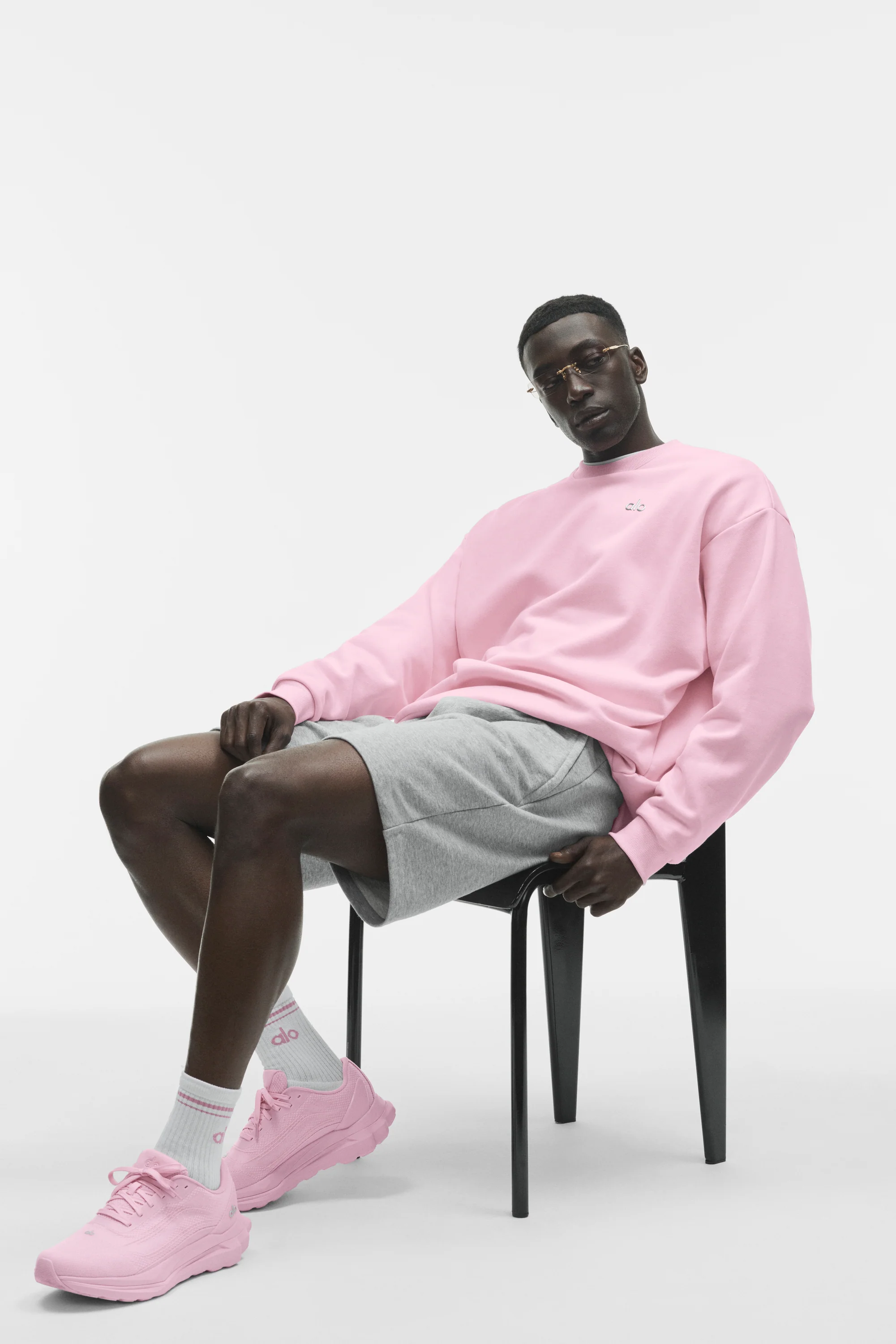 Pull col rond Accolade Pink Marshmallow pour homme