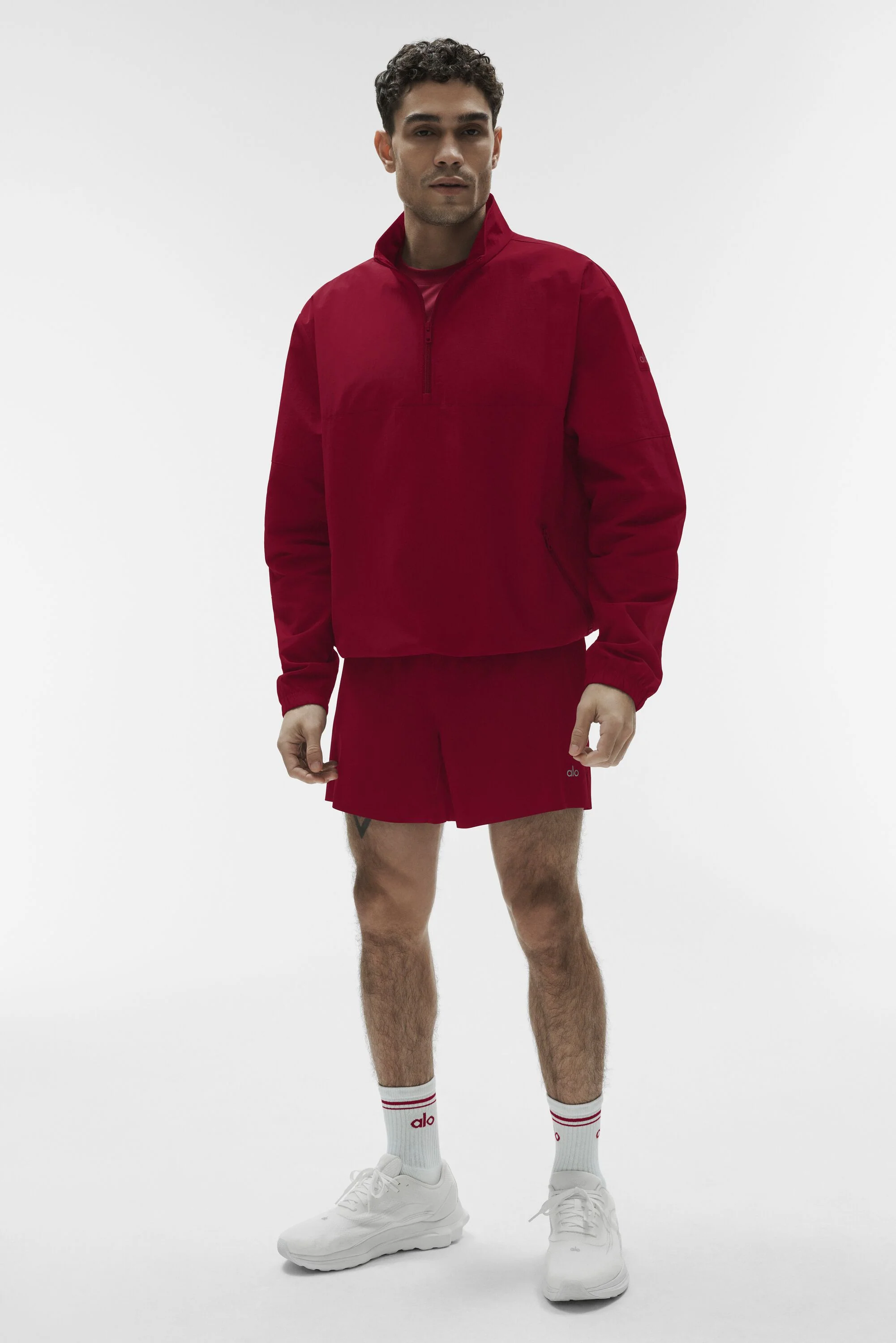 Light Weight Takeaway Track Pullover in Garnet for Men