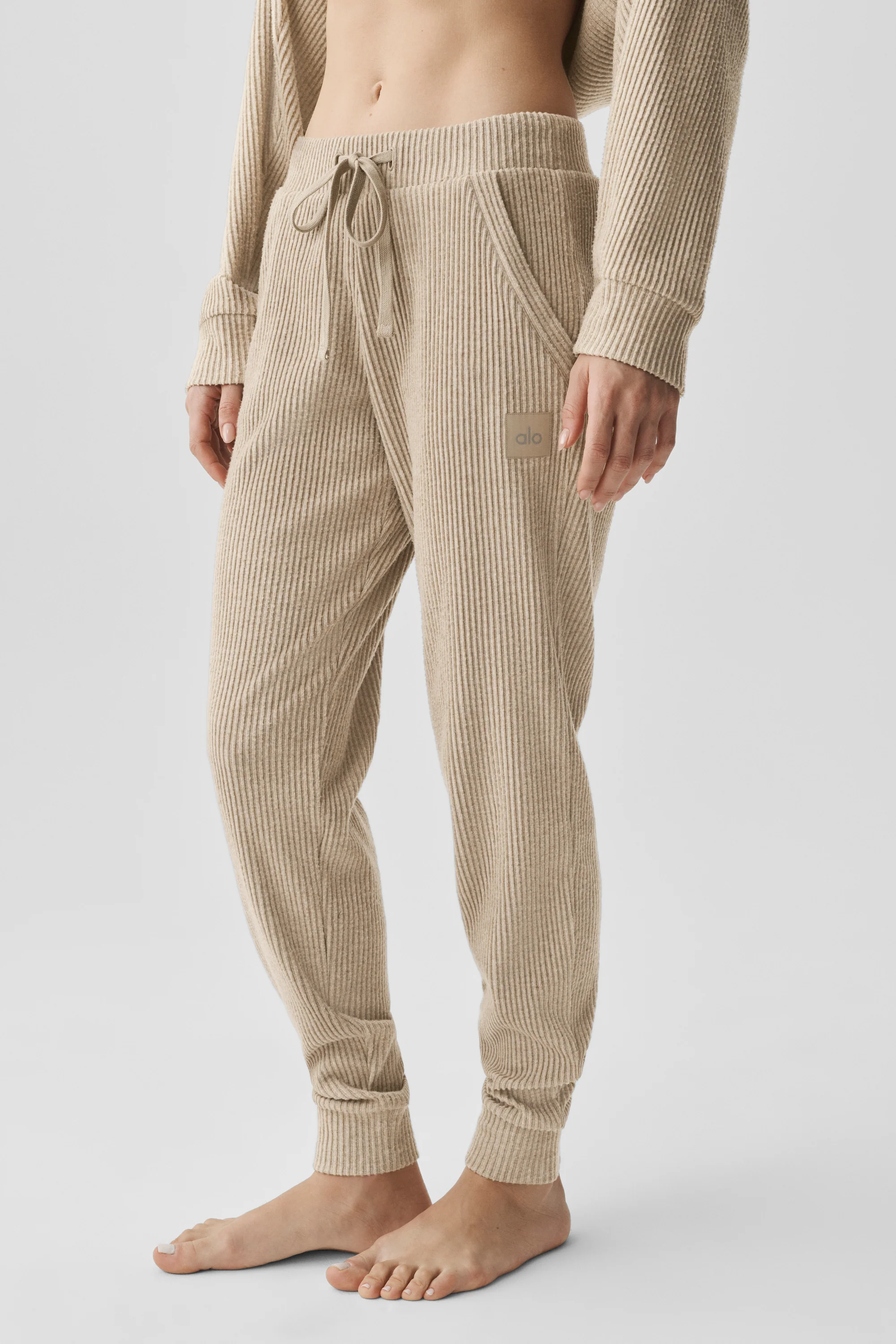 Muse Sweatpant in Gravel Heather, Wide-Ribbed Jogger Fit