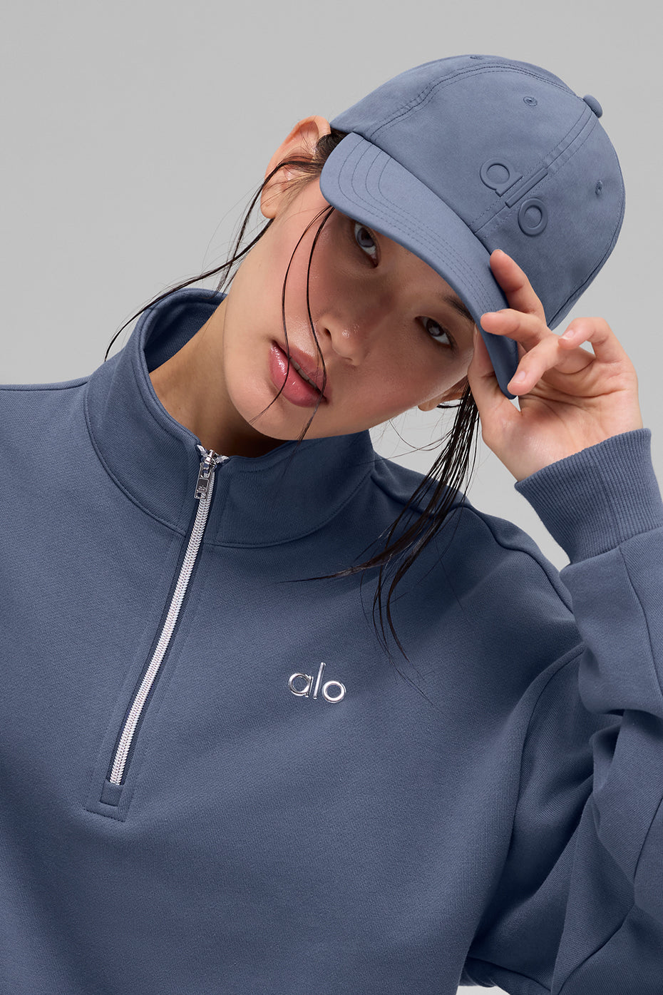 Performance Off-Duty Cap in Bluestone mit gebogener Krempe