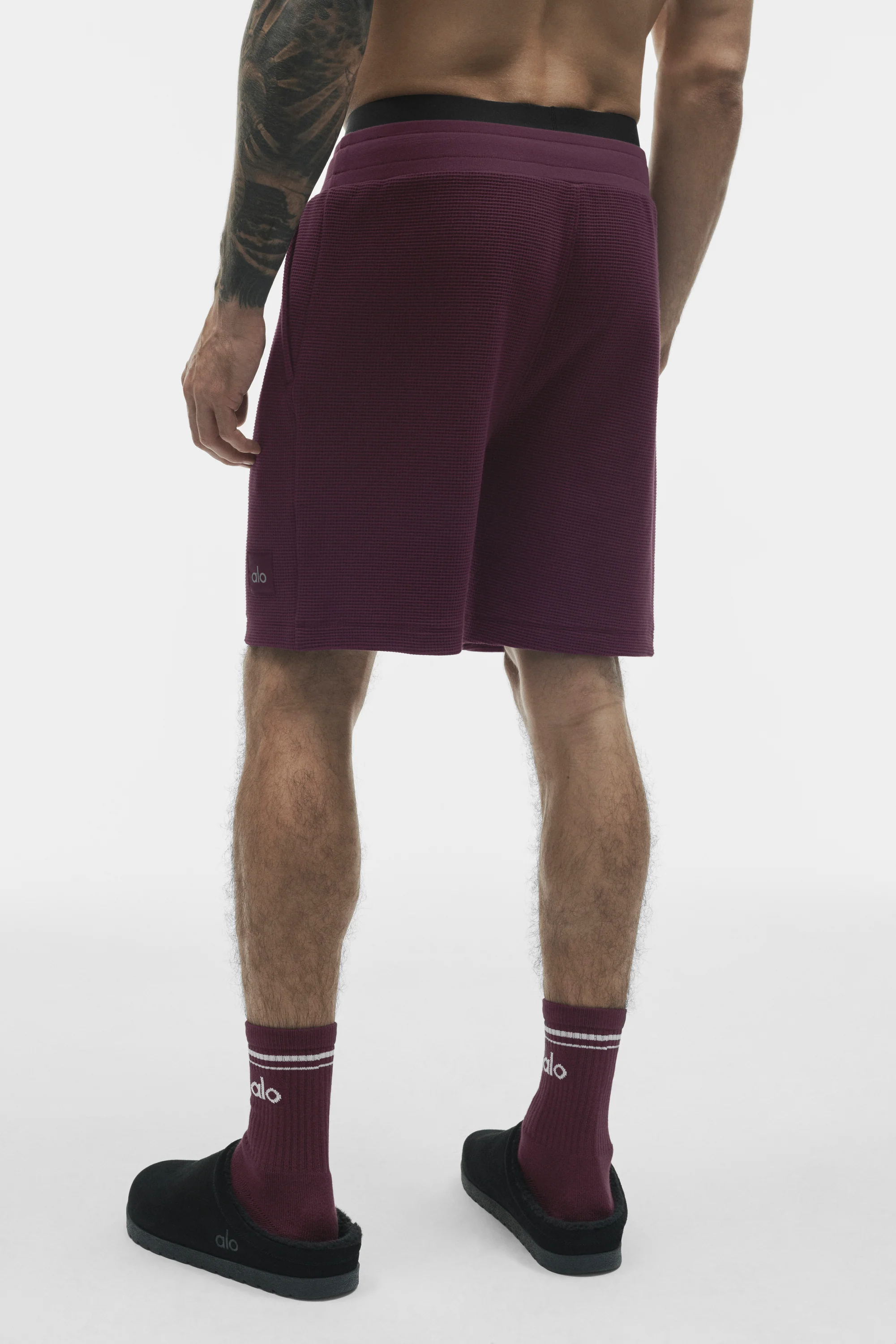7" Waffle Lounge Short - Rich Bordeaux