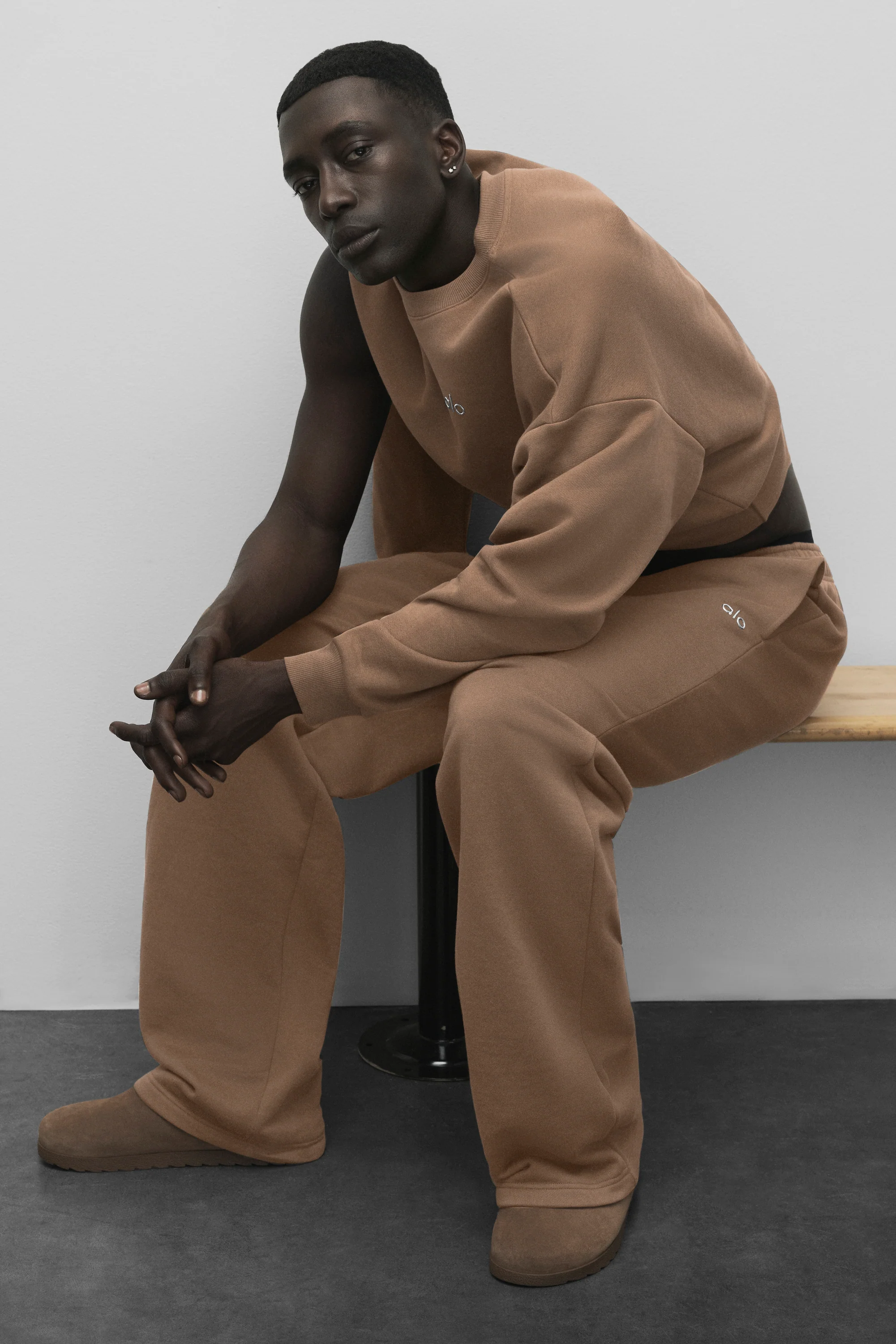 Accolade Straight Leg Sweatpant in Java Brown for Men