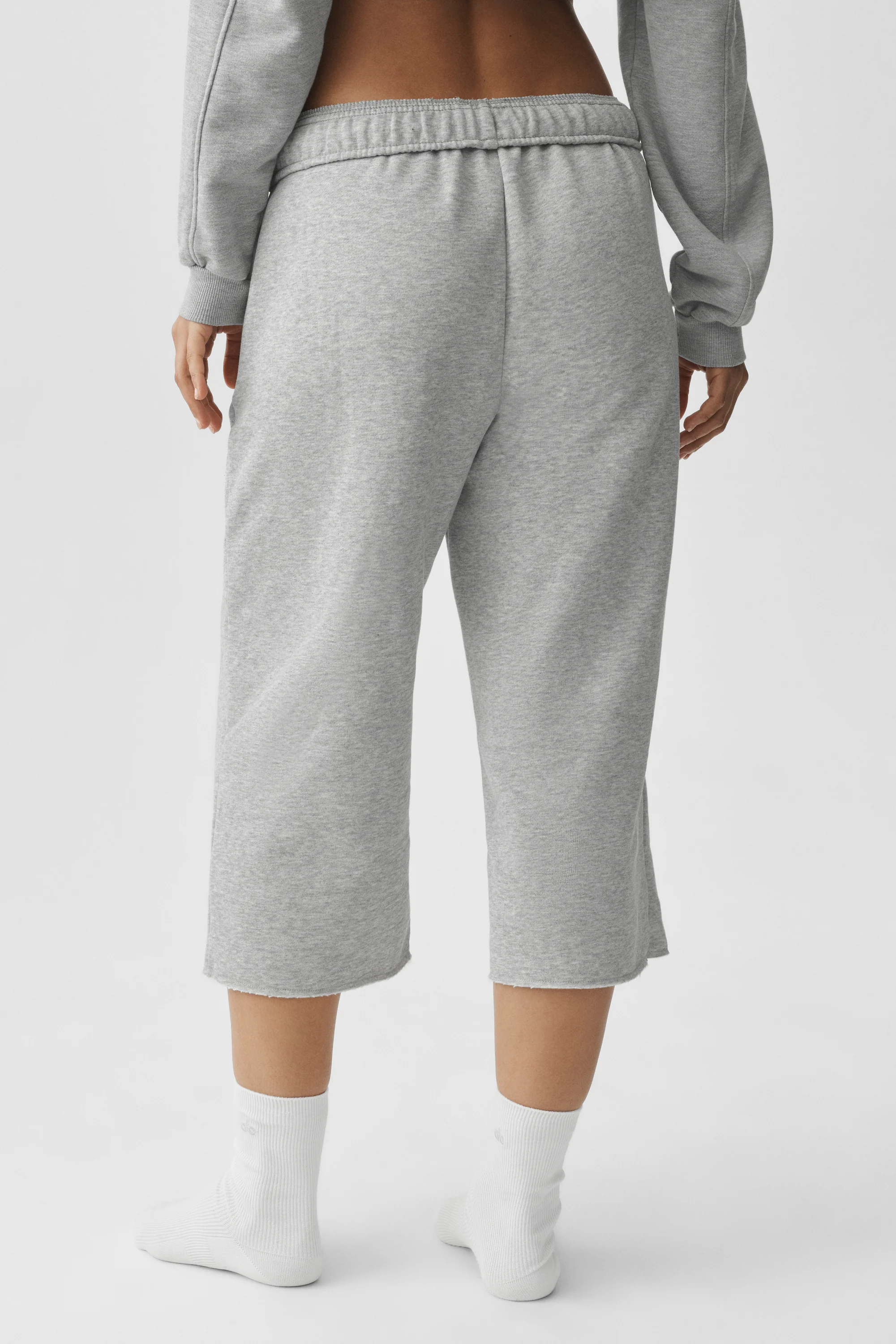 Accolade avkortet sweatpant i Athletic Heather Grey