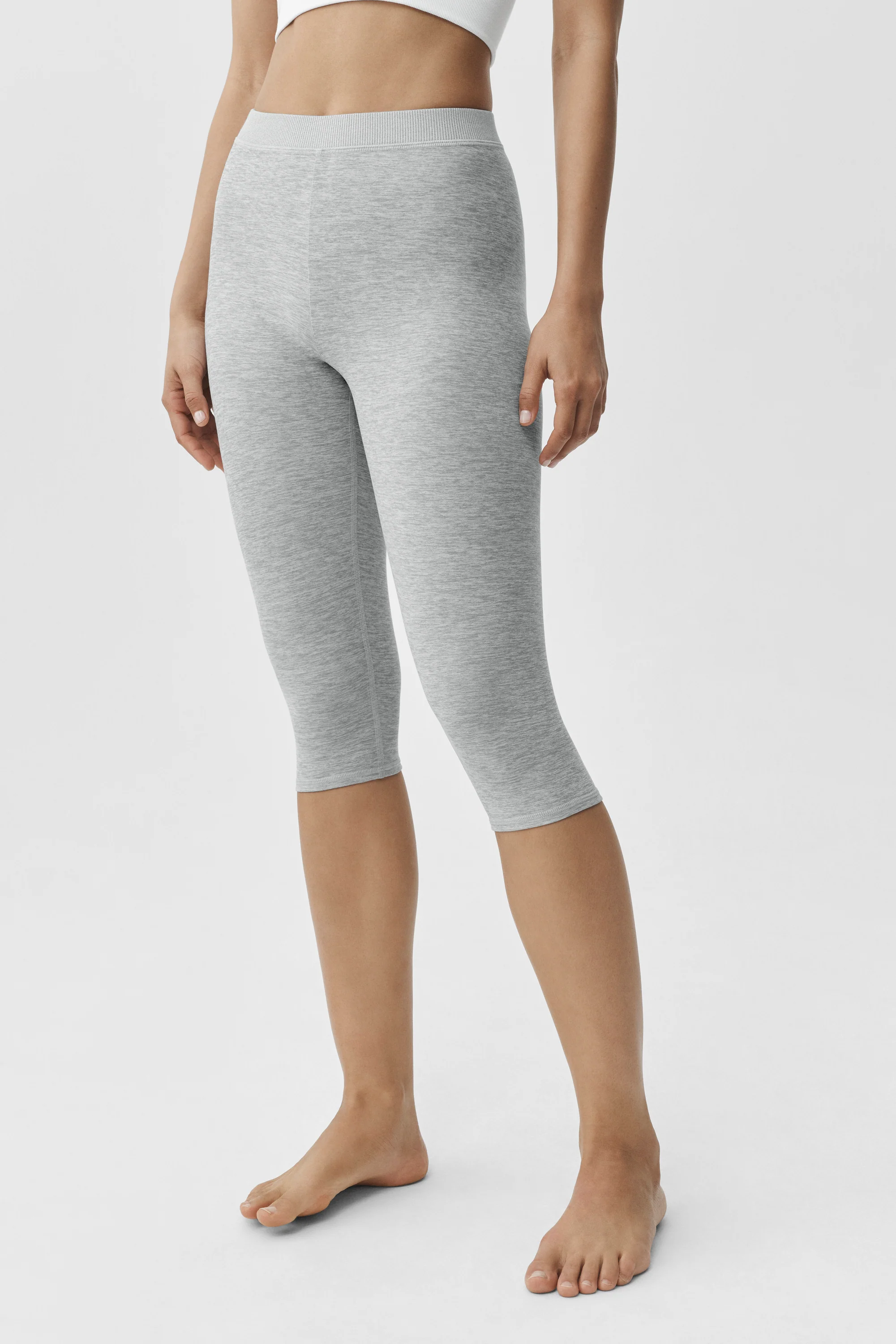 Alosoft High-Waist Iconic 90's Capri in Vintage Athletic Heather
