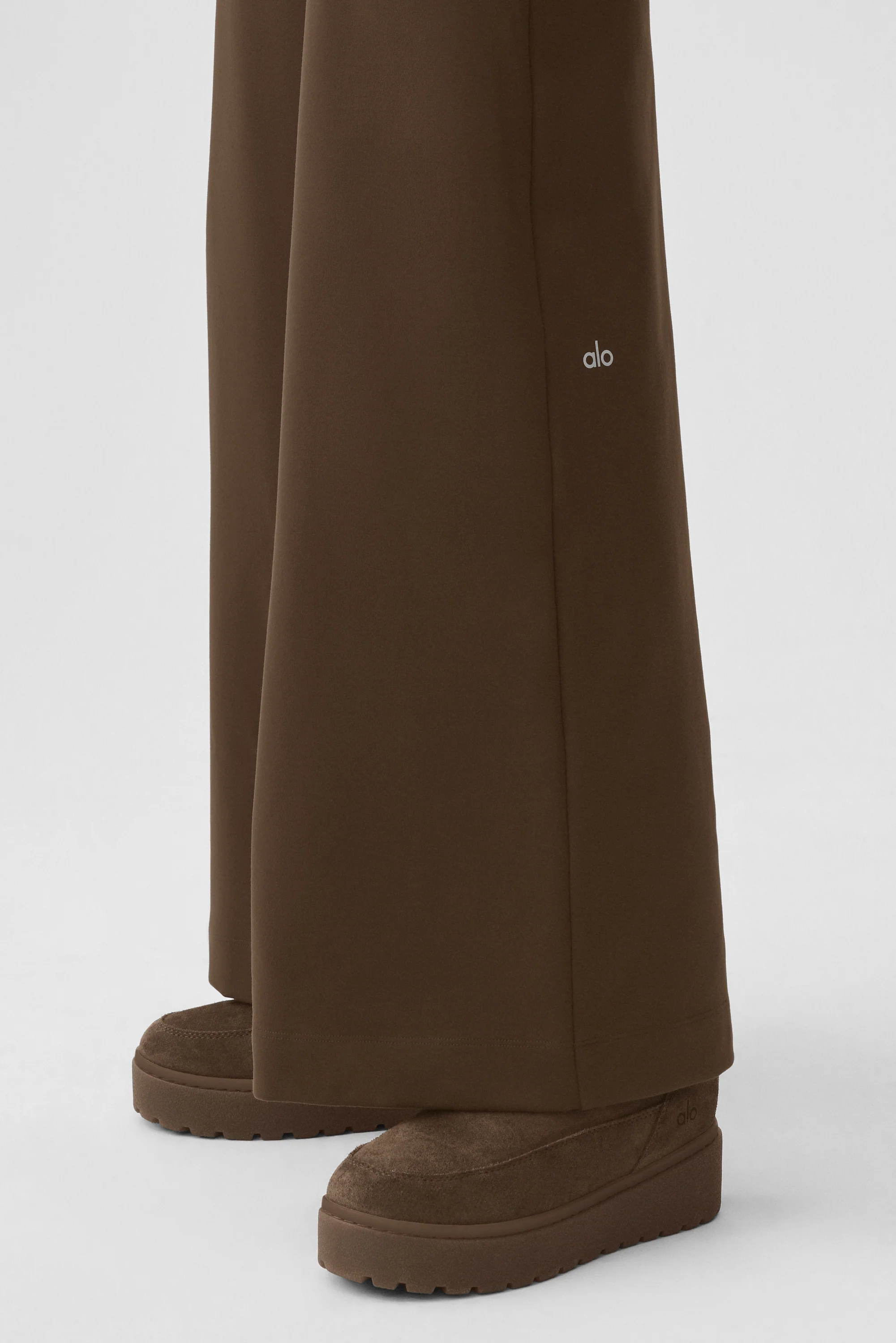 Airbrush High-Waist Wide Leg Pant, Regular Length, Espresso