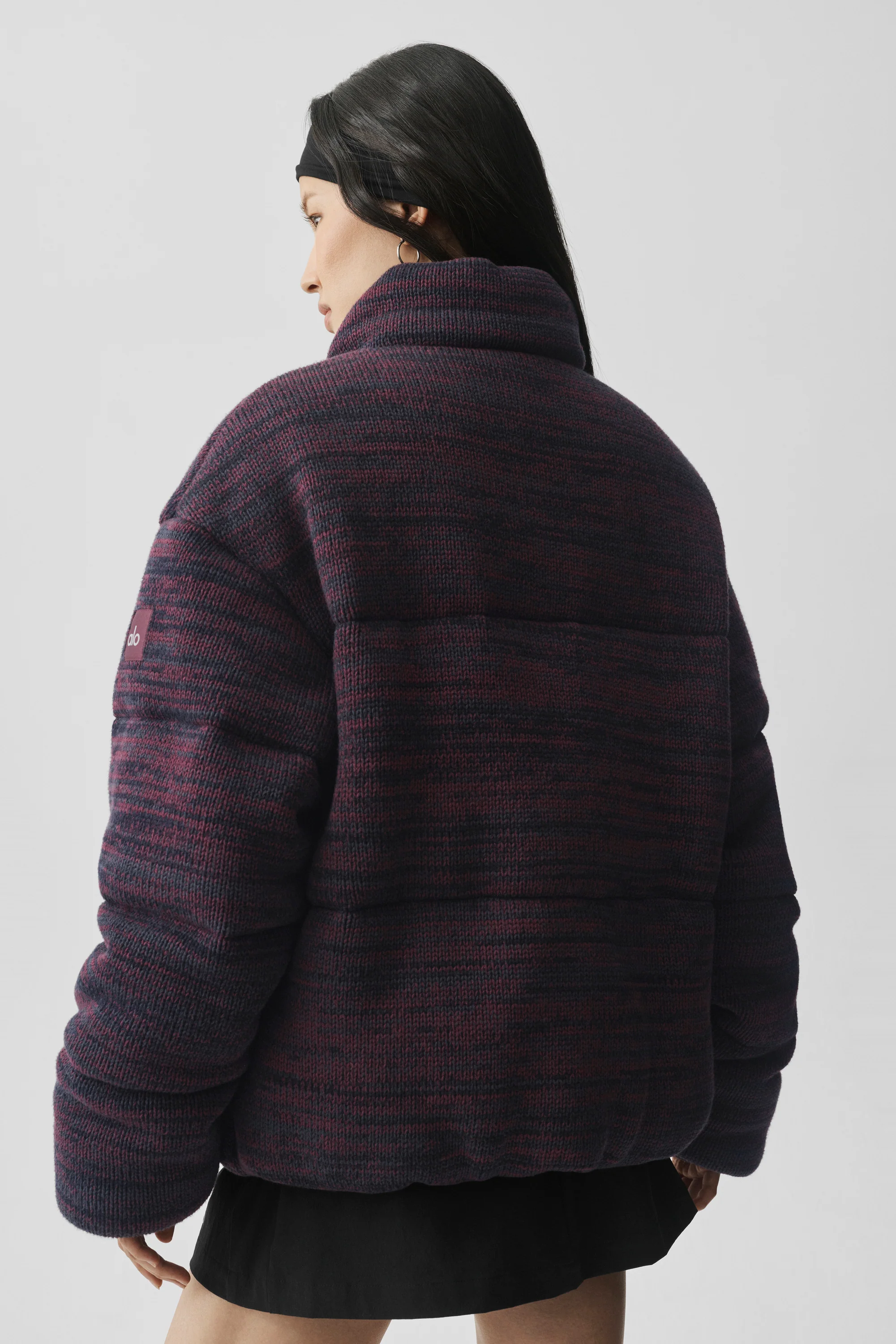 Stage Sweater Puffer in Rich Bordeaux Multi for Women