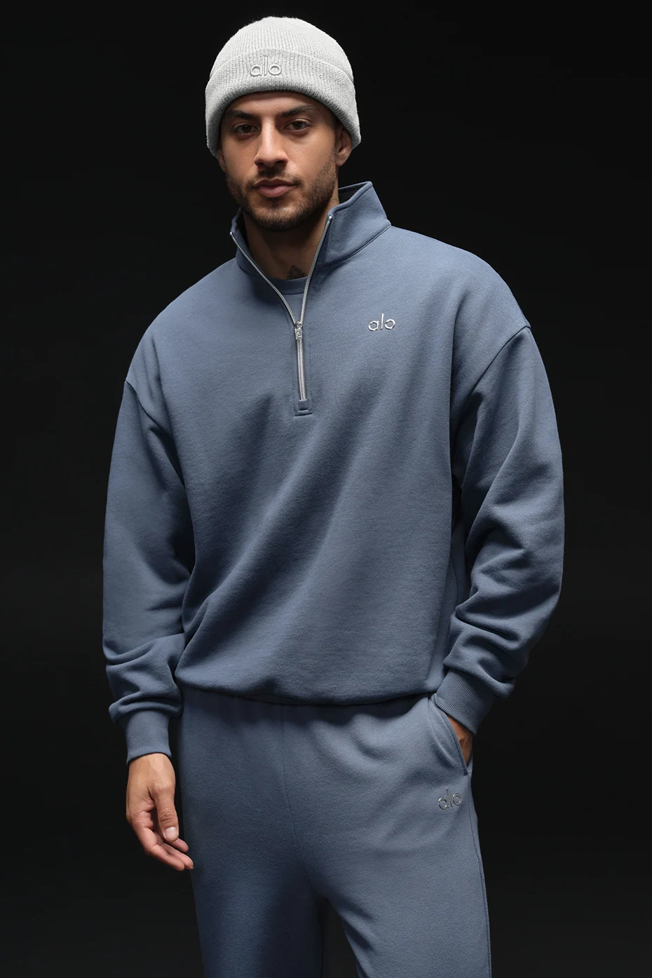 Men's Accolade 1/4 Zip Pullover in Bluestone