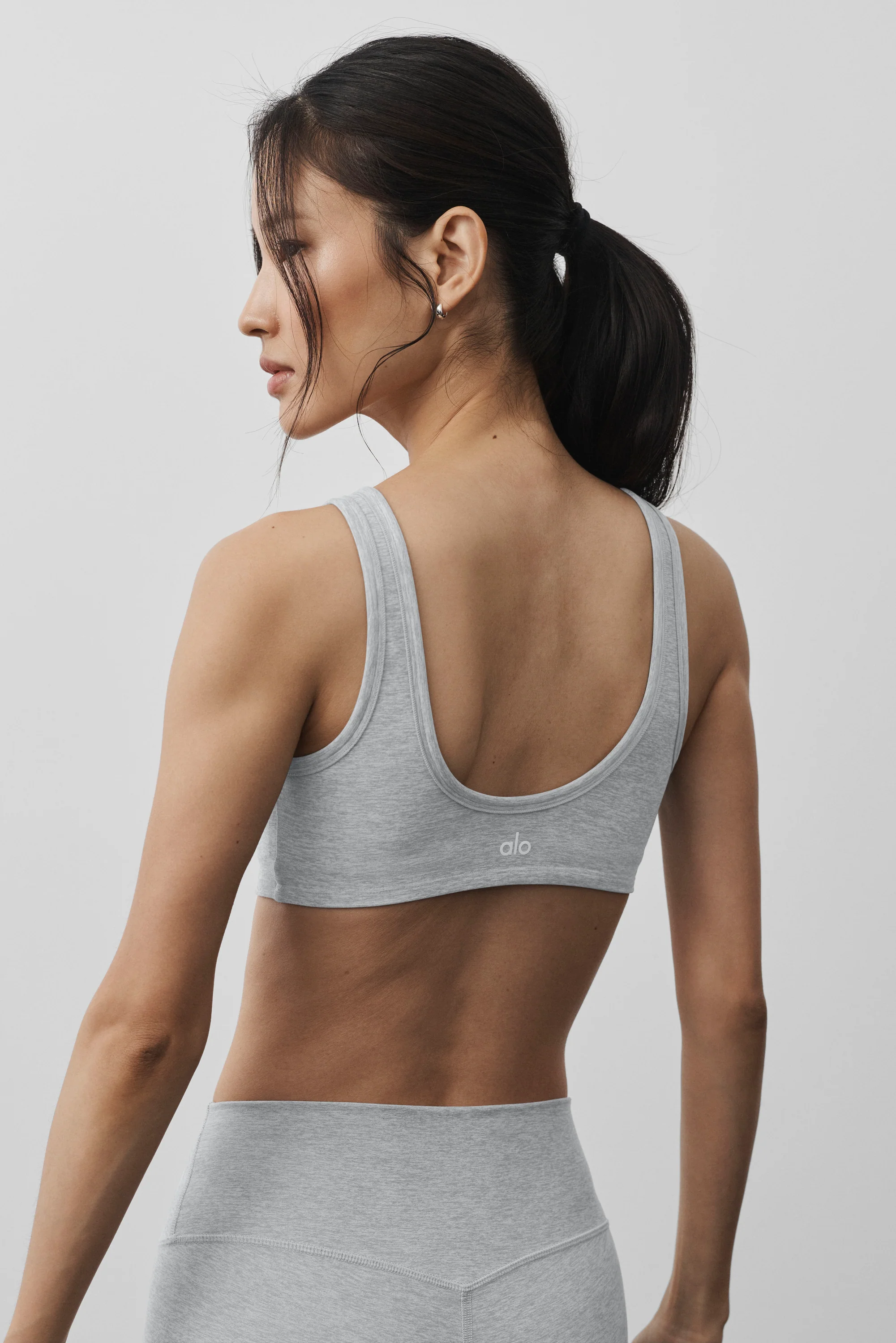 Alosoft Center Stage Bra in Vintage Athletic Heather