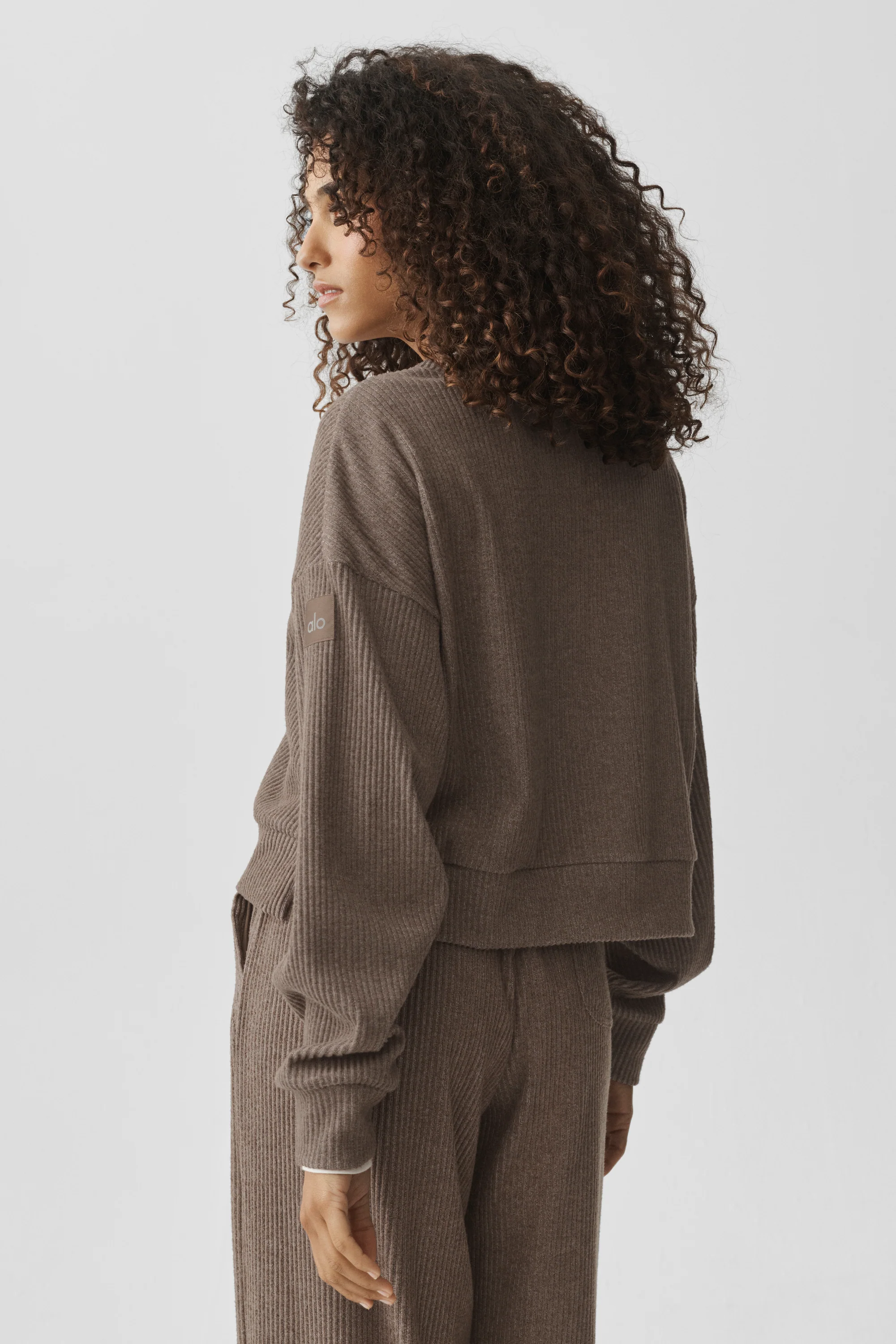 Muse Crew Neck Pullover in Java Brown Heather