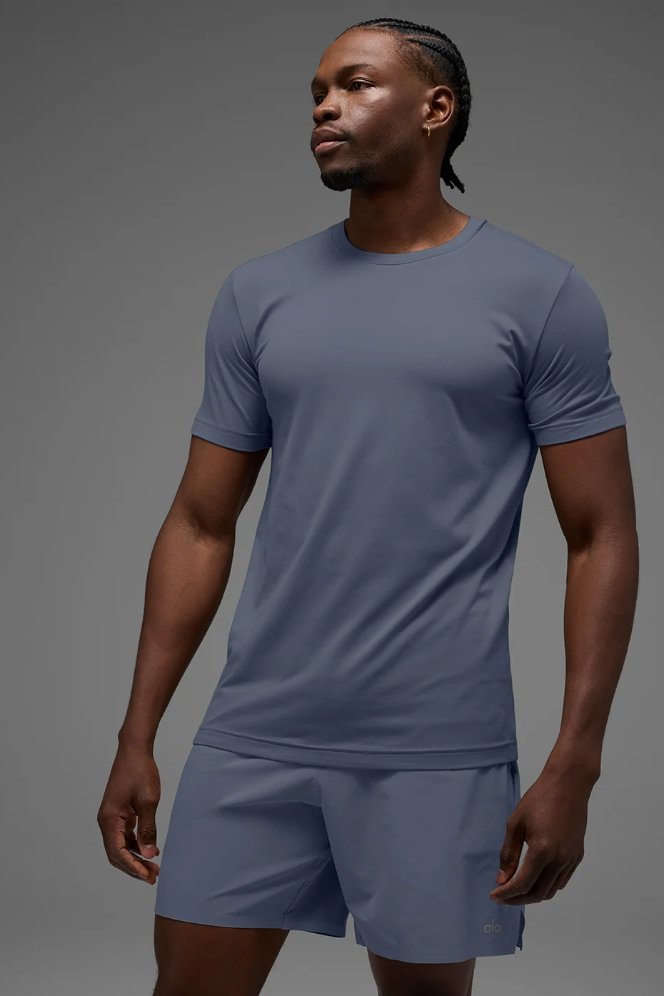 Conquer Reform Crewneck Short Sleeve Tee in Bluestone