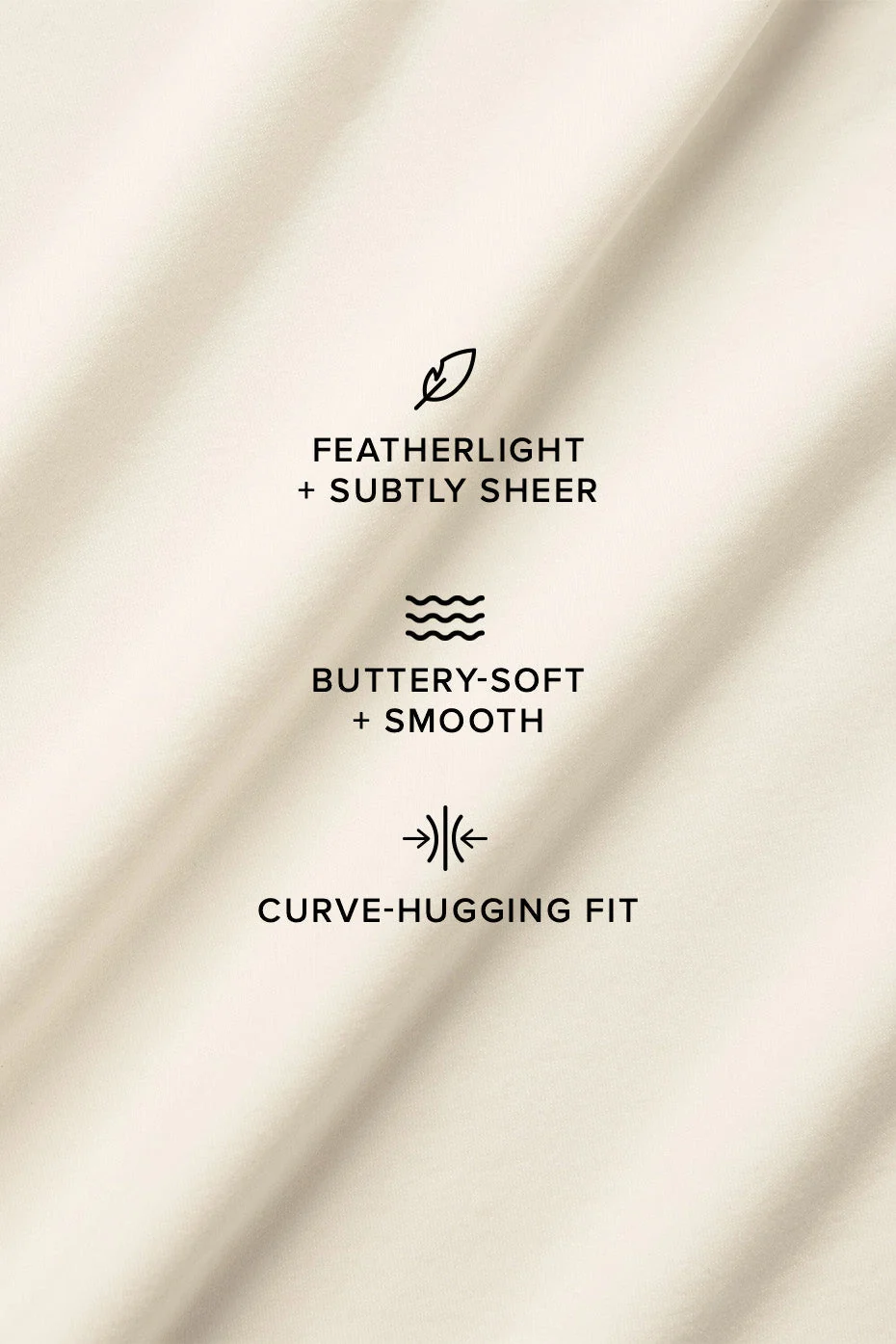 Maglia a maniche lunghe Sheer Glow asimmetrica - Avorio