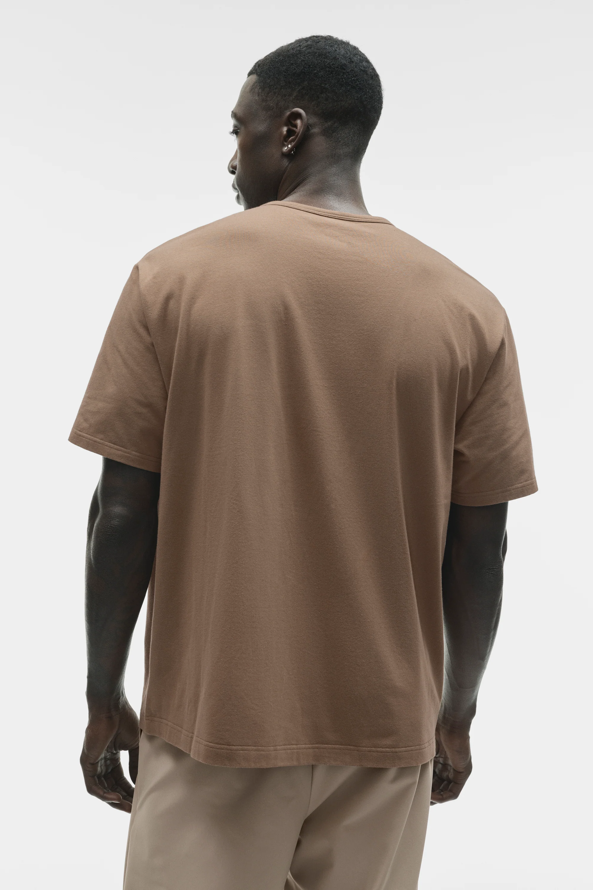 Street Essential Tee in Java Brown - Lightweight Cotton Blend