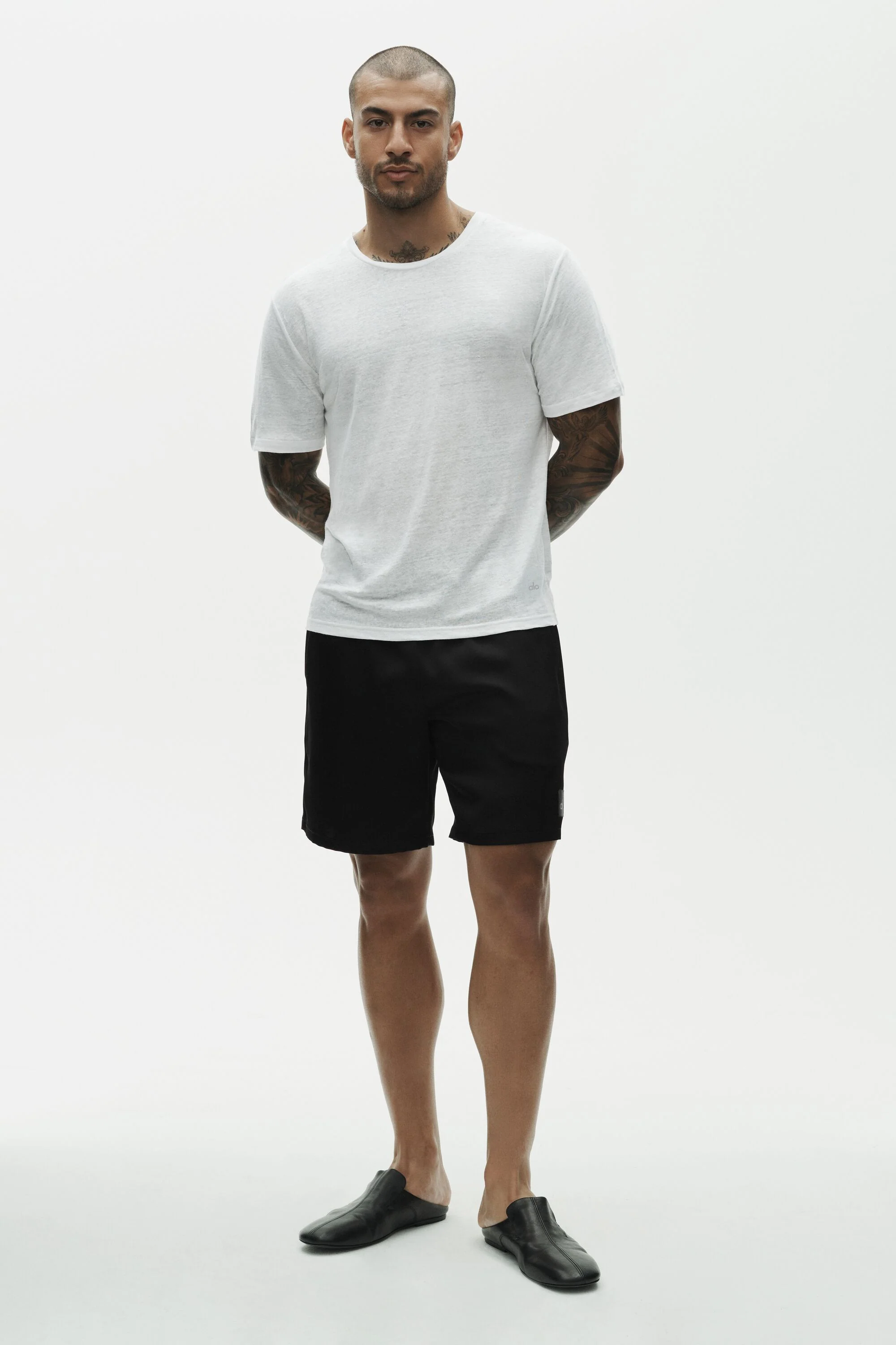 Linen Jersey Coastal Short Sleeve Tee in White für Herren