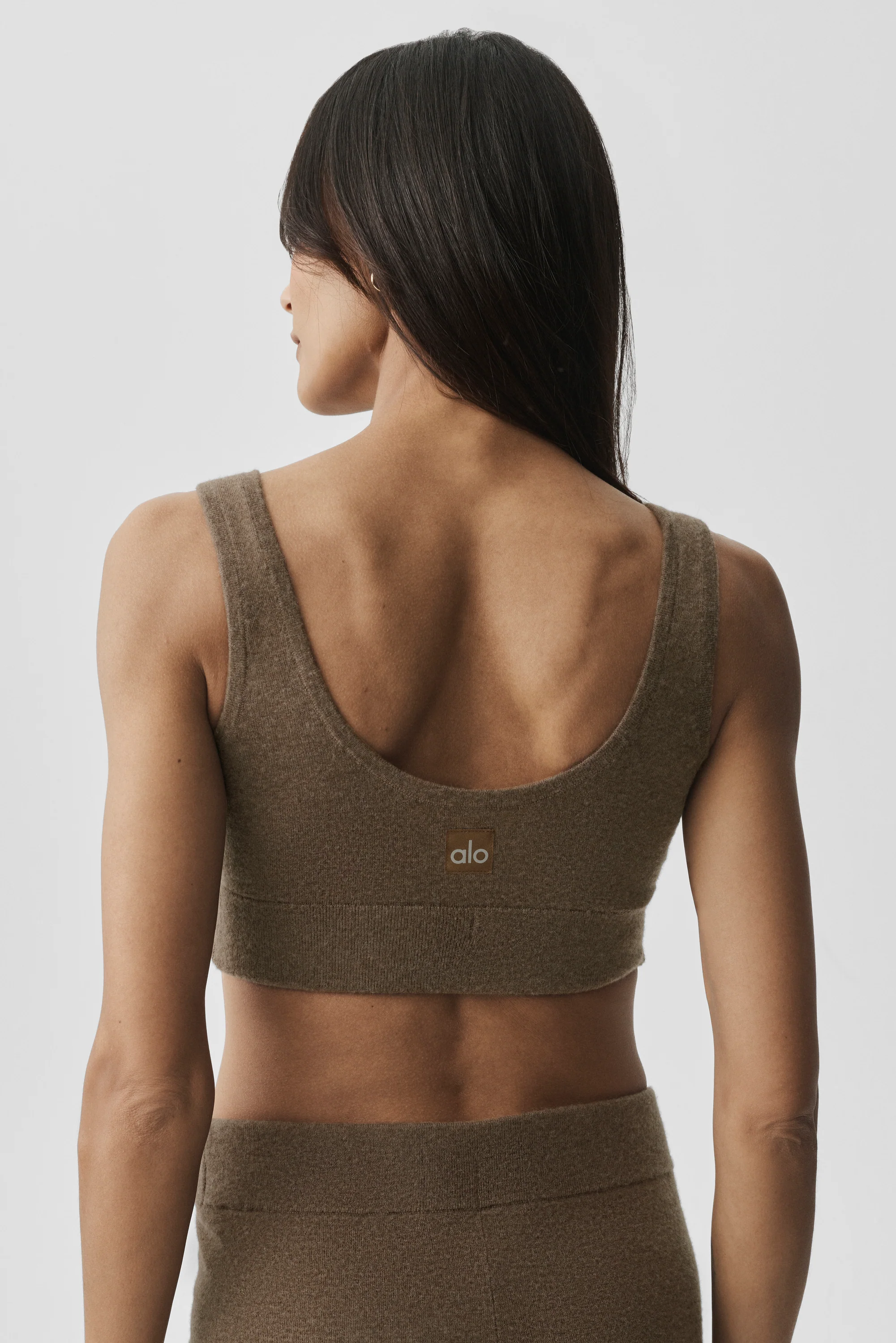 Top Eternity Cashmere Semi-transparente em Marrom Java Mesclado