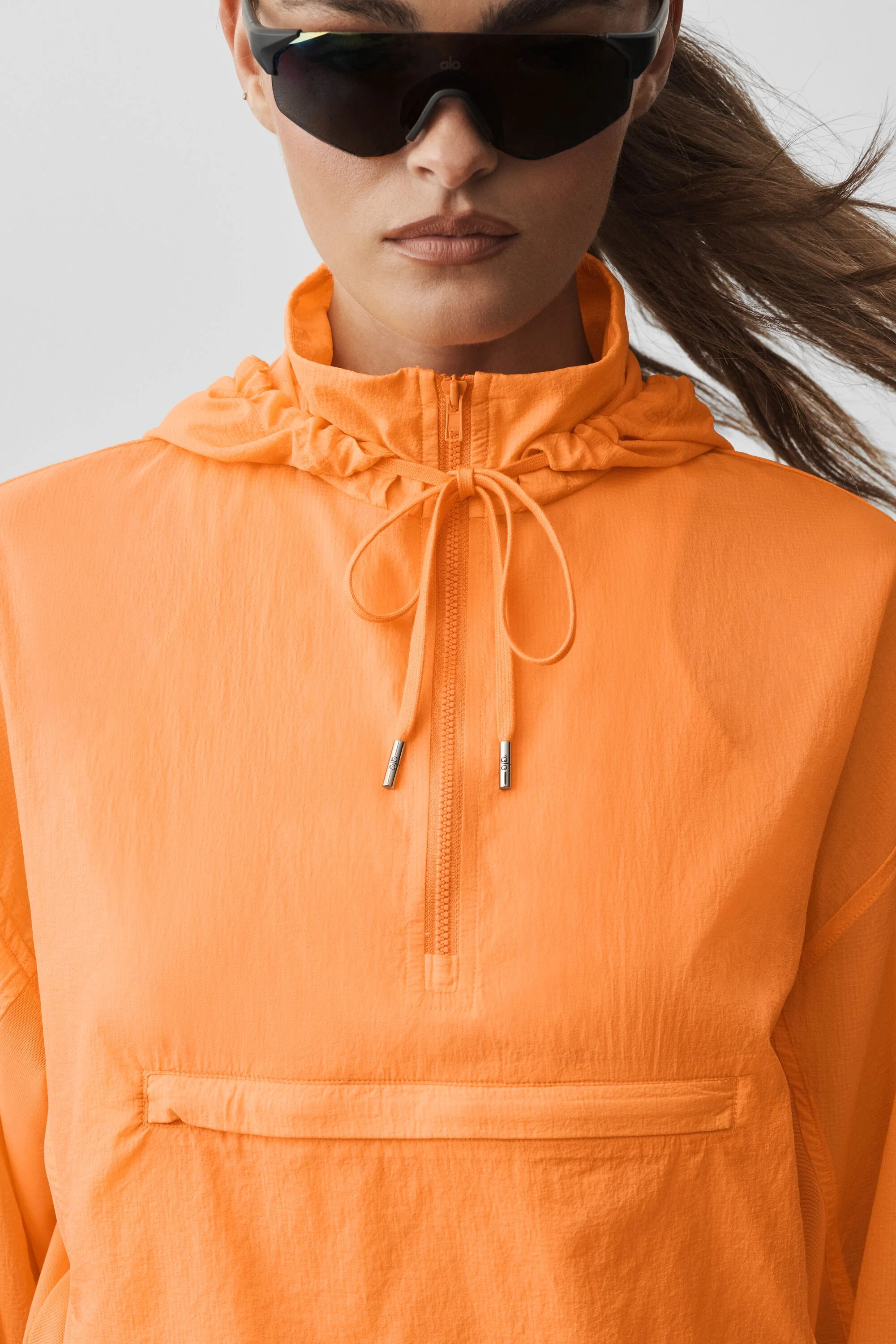 1/4 Zip Go Time Pullover in Satsuma Breeze