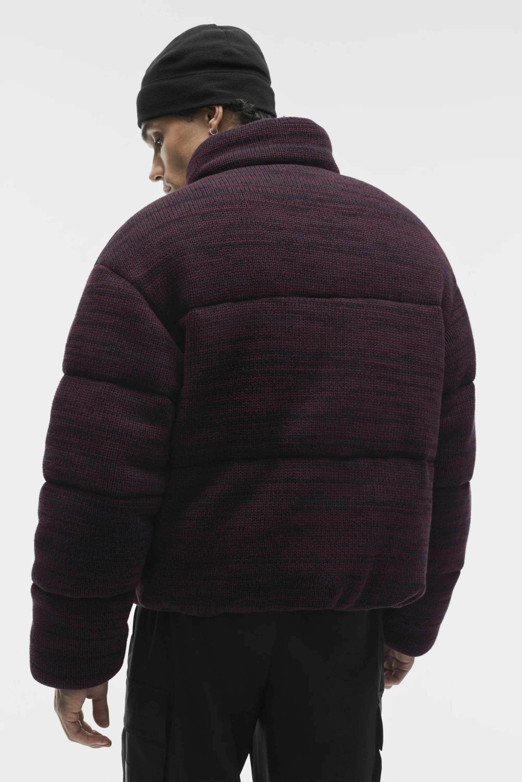 Stage Sweater Puffer  - Rich Bordeaux Multi