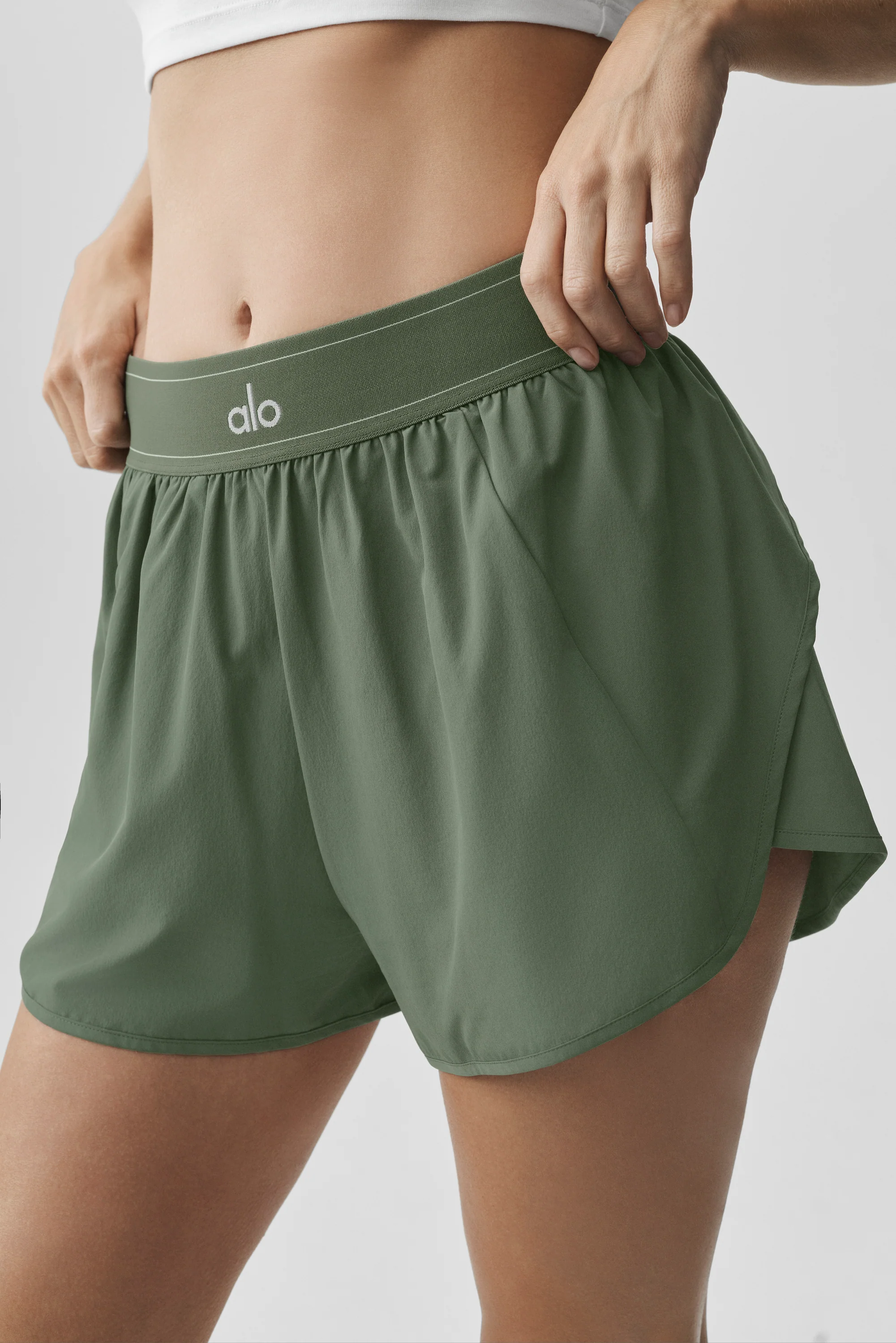 Pantaloncini da tennis performance in bambù verde Match Point per donna