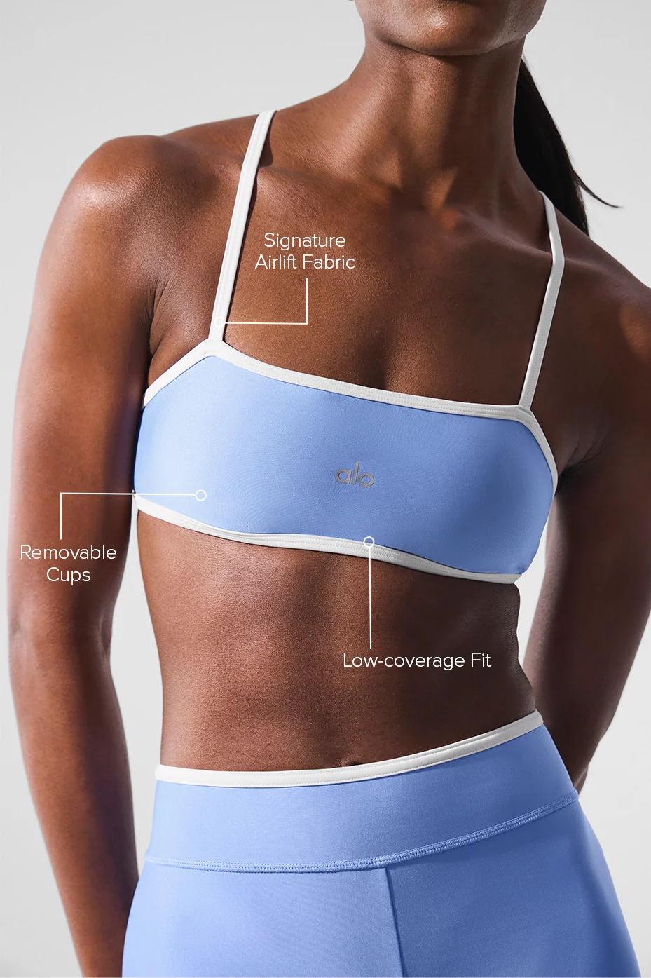 Airlift Charger Bra Crystal Clear Blue White High Compression
