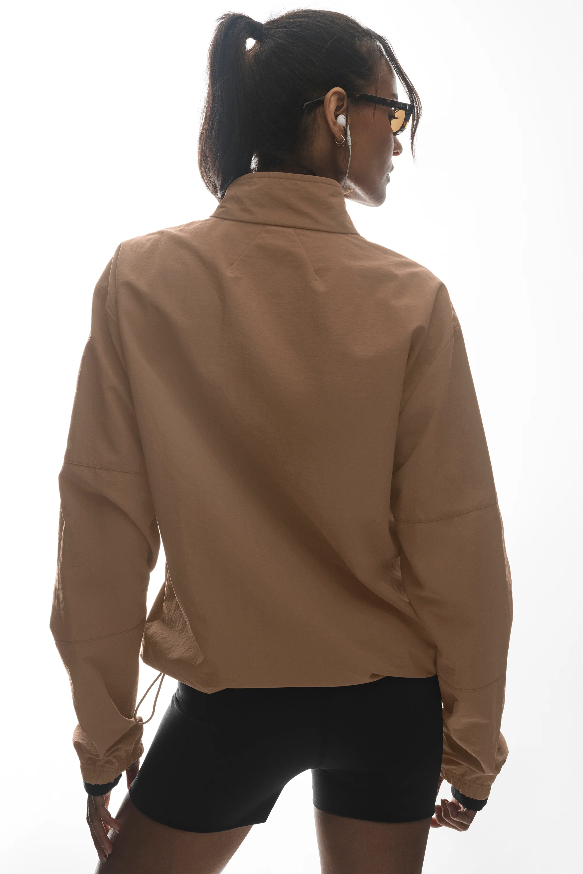 Light Weight Takeaway Track Pullover in Java Brown for Women