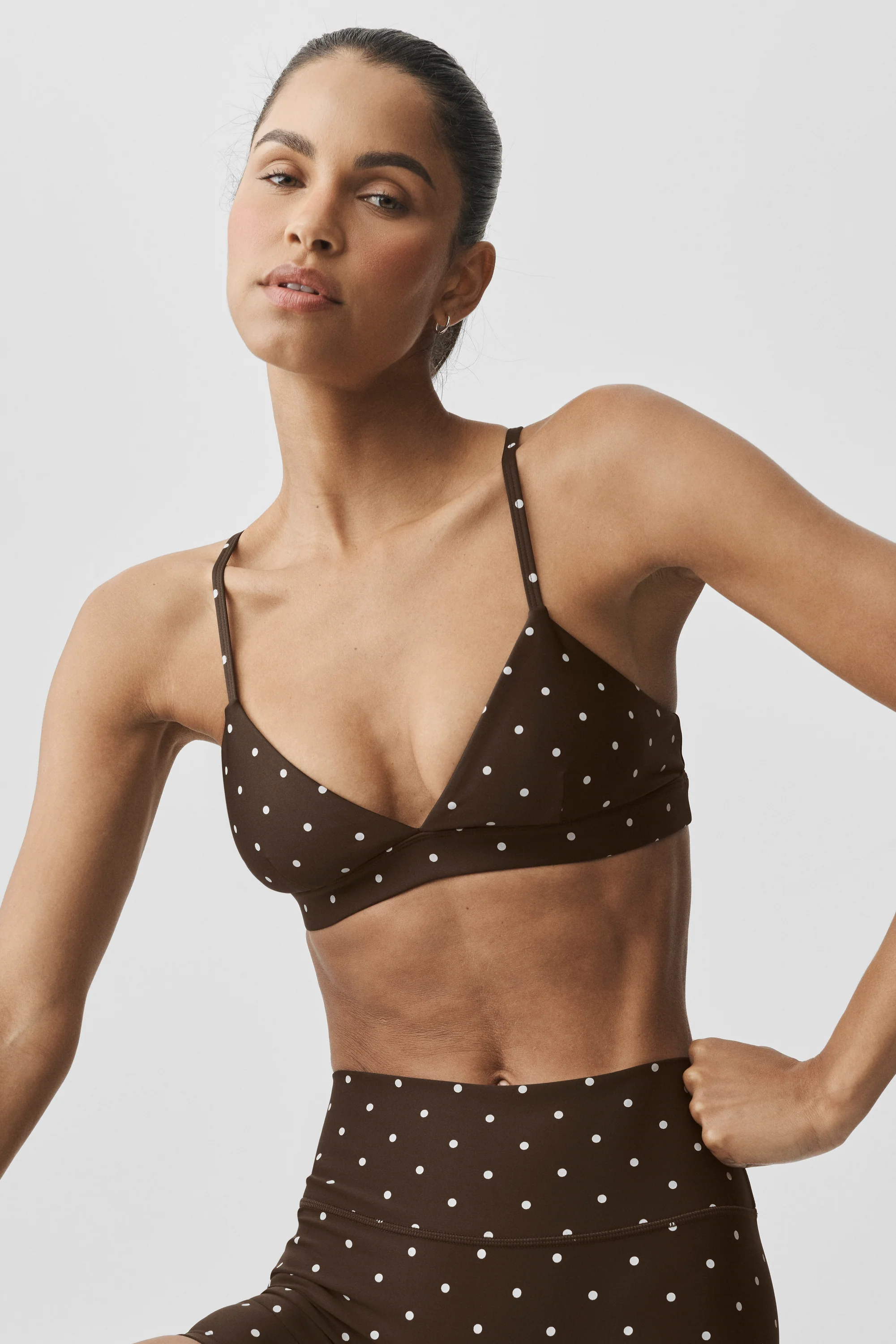 Espresso and White Airlift Polka Dot Splendor Bra